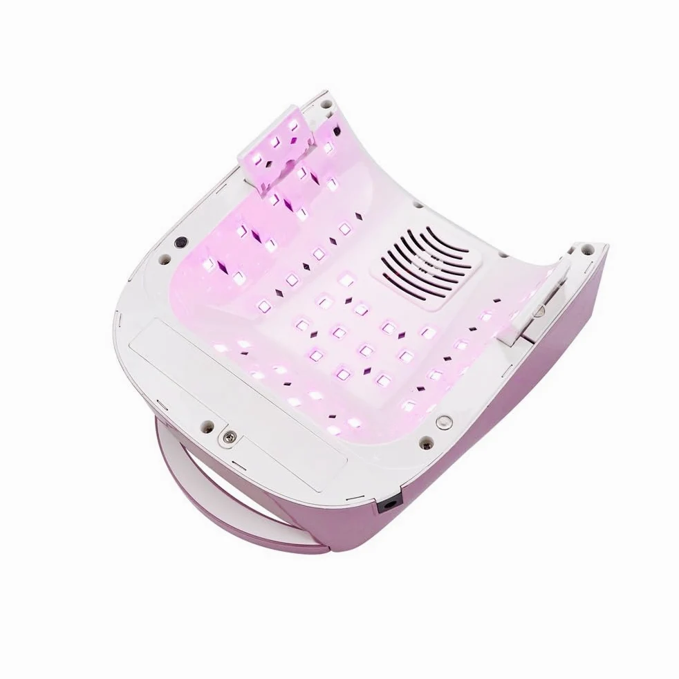 Lampa UV do paznokci, Lampa LED UV do paznokci o dużej mocy 96 W ładowania Suszarka Czerwone koraliki świetlne utwardzania lakieru Manicure Elektryczny aceton Protect(Gold)
