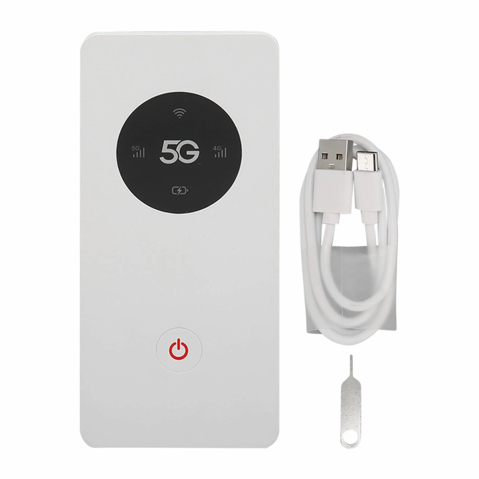 Jectse Ultraszybki hotspot 5G WLAN z gniazdem na karty NanoSIM, do 16 urządzeń, 2,4 GHz i 5,0 GHz, kieszonkowy format do podróży, biura, na kemping