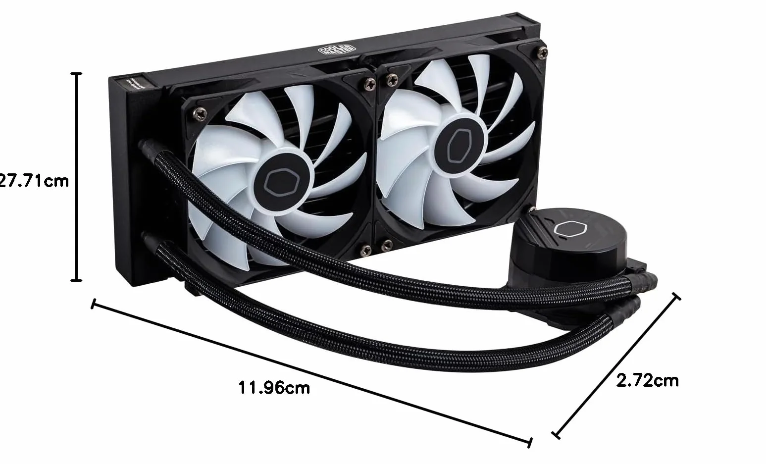 Cooler Master MasterLiquid 240L Core ARGB (2023) Wodoszczelna do procesorów - pompa dwukomorowa Gen S, chłodnica i wentylatory ARGB 120 mm, LGA 1700 & AM5 - czarna