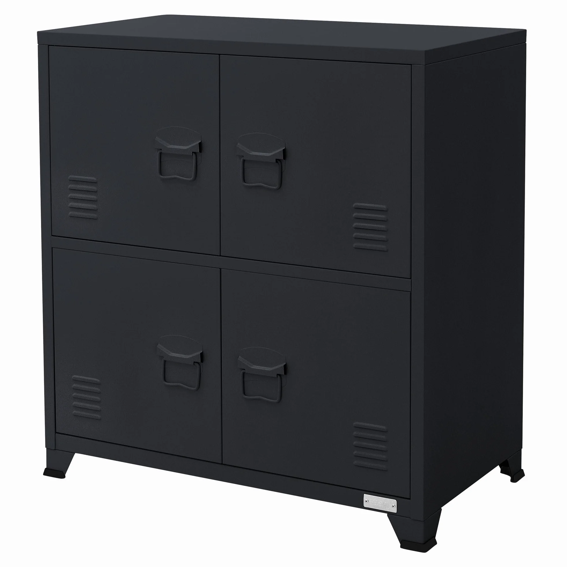ML-Design szafka metalowa antracyt 75x40x80,5 cm 4 drzwi 2 przegrody wolnostojaca