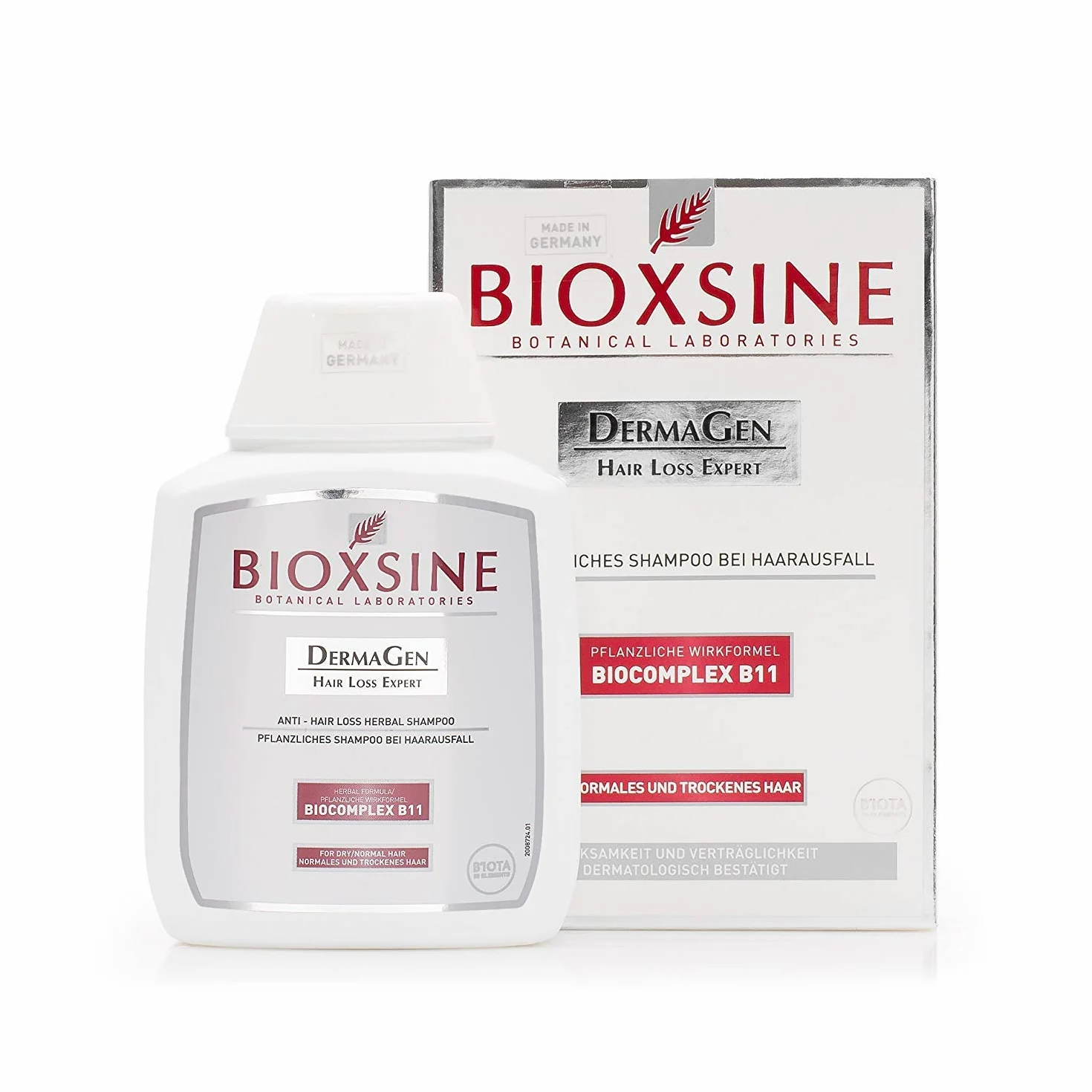 Bioxine szampon do normalnych i suchych włosów – przeciw wypadaniu włosów kobiet i mężczyzn | z roślinnym środkiem do mycia włosów przyspiesza wzrost włosów 100 ml