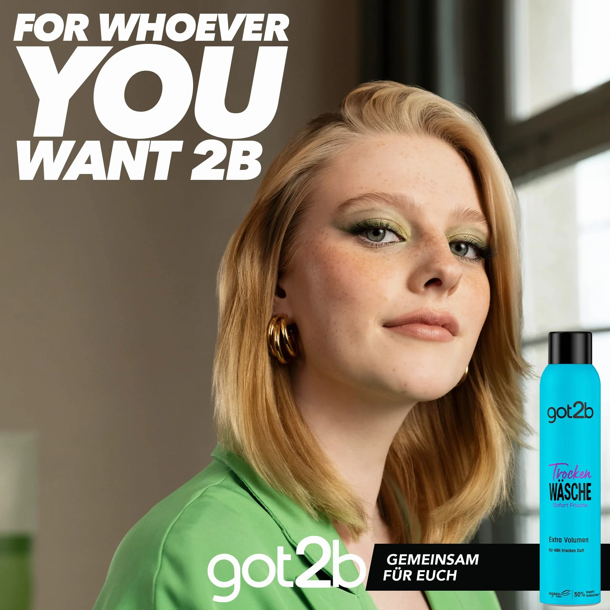 got2b Suchy szampon do prania na sucho, ekstra pojemność (200 ml), suchy szampon z natychmiastowym efektem świeżości i zwiększeniem objętości, suchy szampon bez pozostałości, o zapachu do 48 h