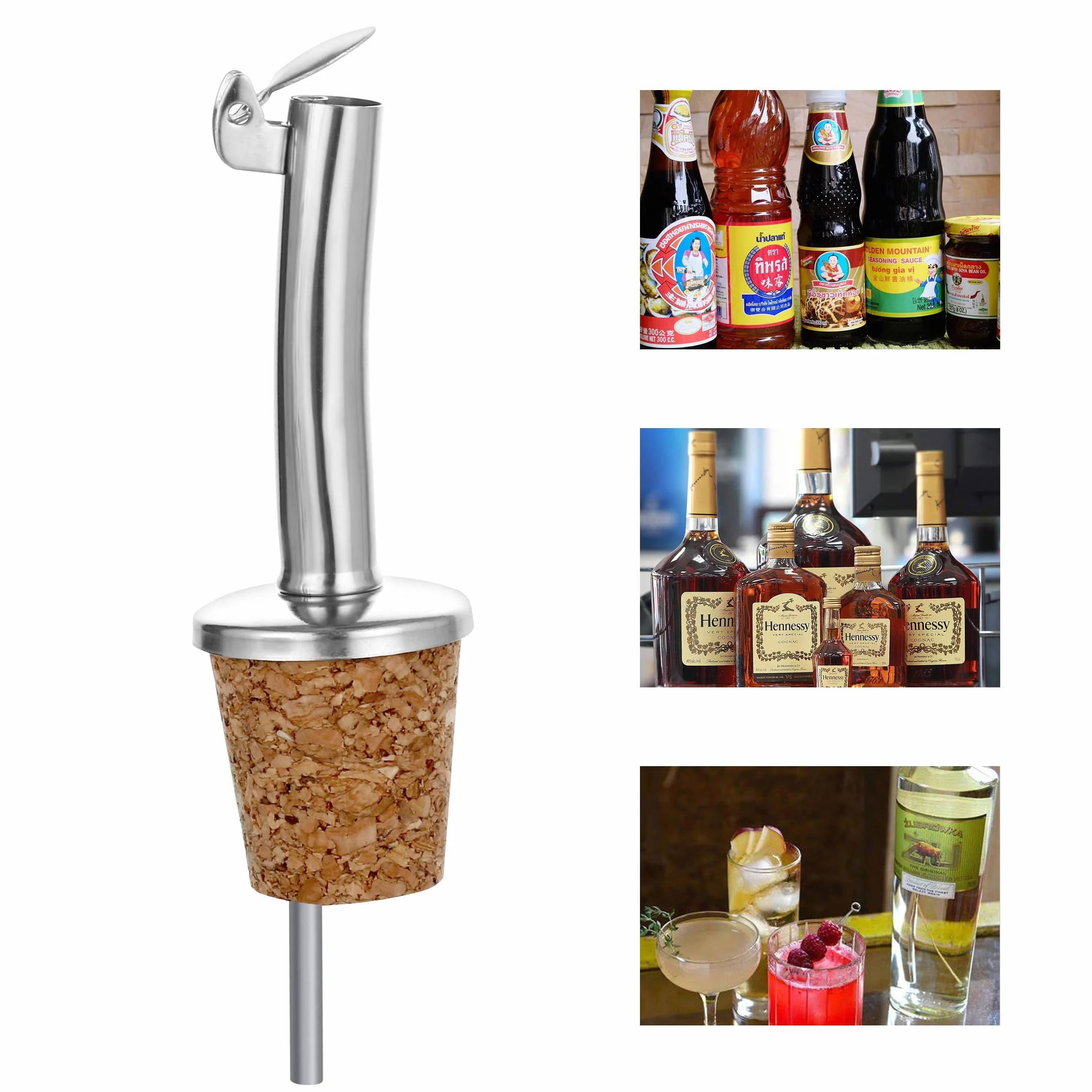 Incutex korek do butelek z dozownikiem do nalewania oleju alkoholu wina likieru octu