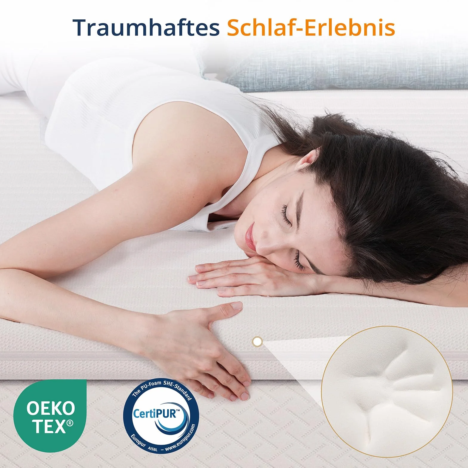 EGO HOME Nakładka na materac Memory Foam 180 x 200 cm 8 cm H2