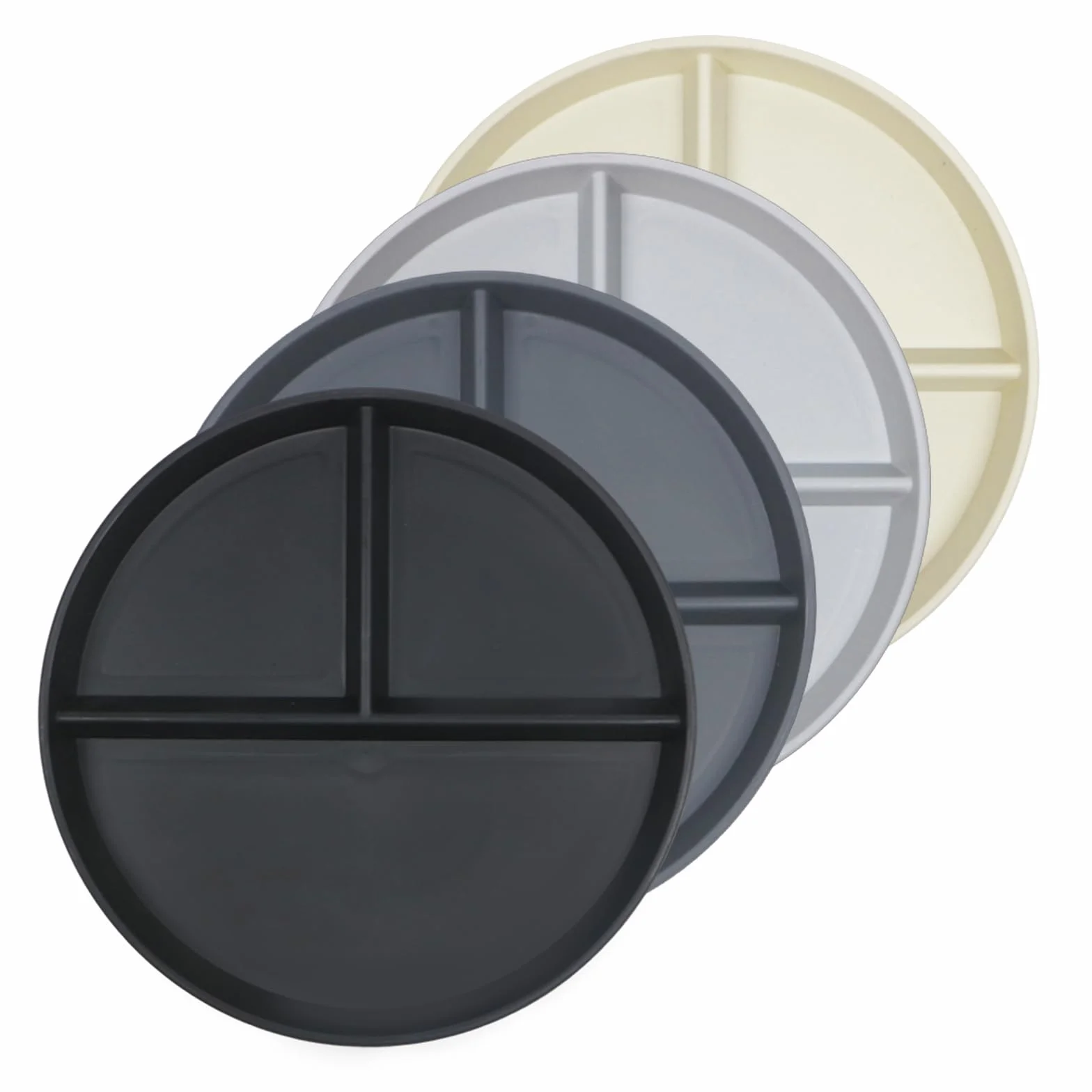 Zestaw 4 talerzy 22,8 cm plastikowe nietłukące się do mikrofali i zmywarki
