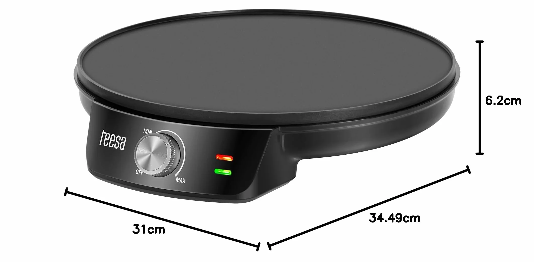Teesa Naleśnikarka Elektryczna 30cm 1200W Regulacja Temperatury TSA3235