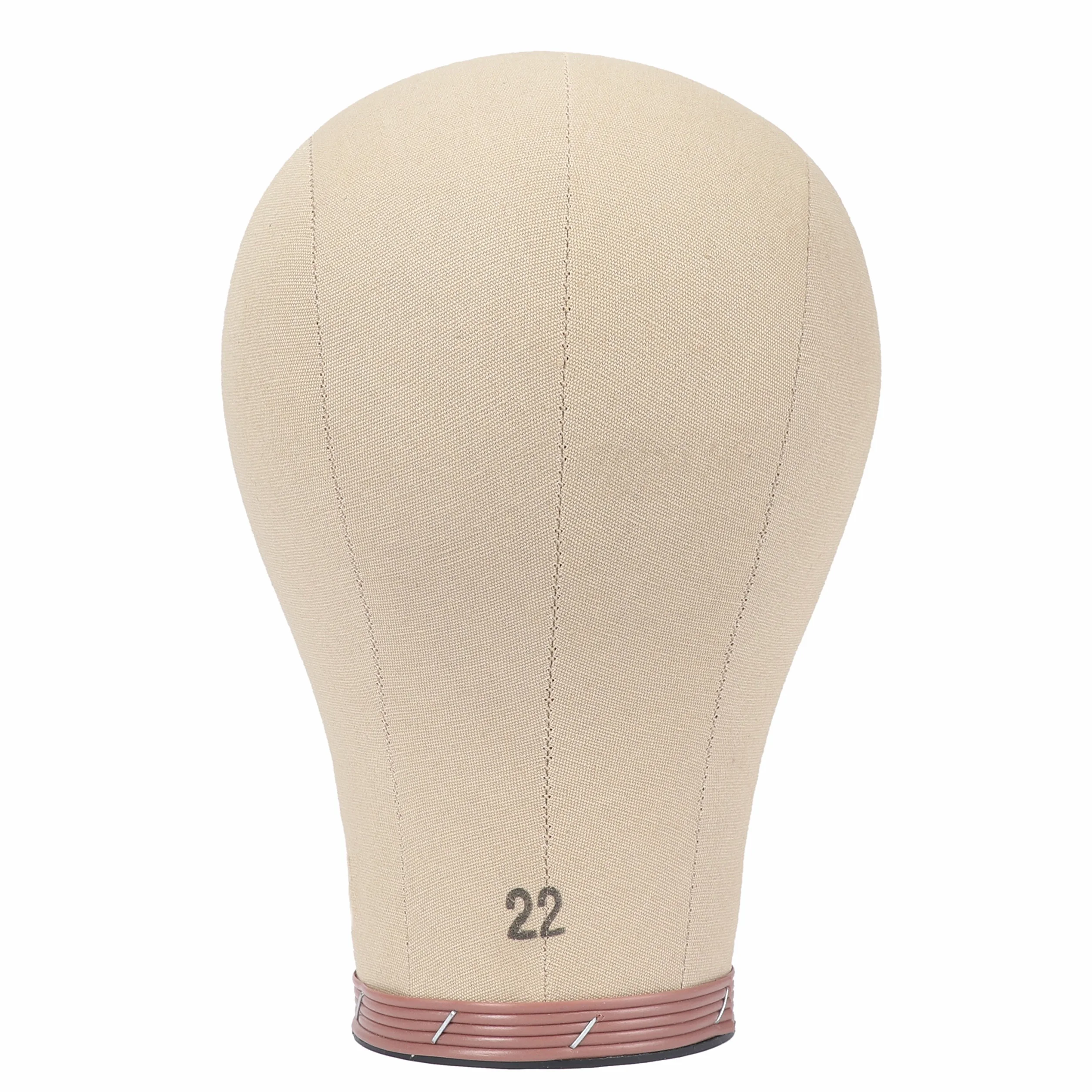 50.8 cm-61.0 cm Cork Canvas Block Head Manekin Głowa manekina do robienia peruk wyświetlacz trening suszenie stylizacja kolorowanie peruka stojak na głowę z otworem montażowym 56 cali