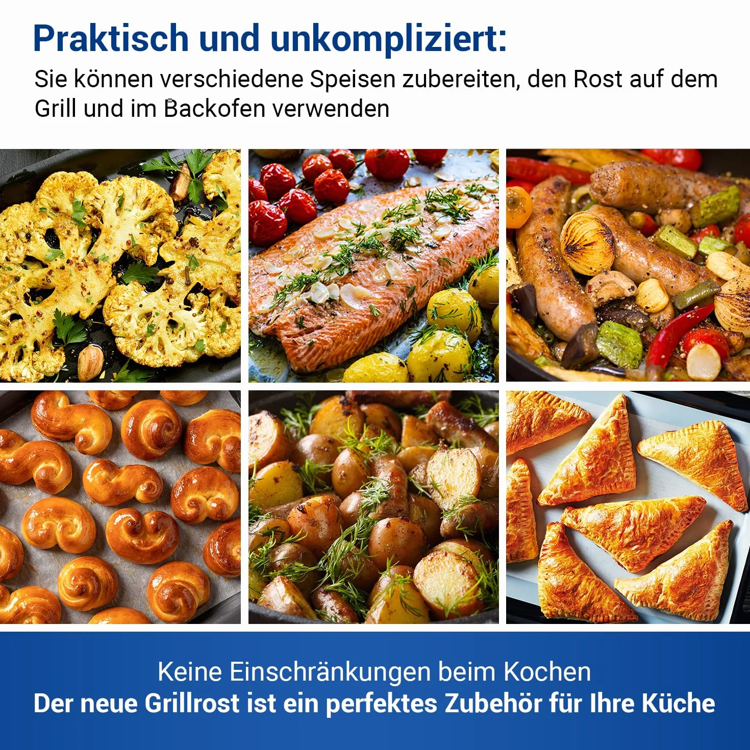 VIOKS Kratka do piekarnika, 443 x 375 x 20 mm, zamiennik do Whirlpool 481010657433 Indesit C00325927 ruszt do grillowania - kratka do piekarnika - kratka do pieczenia do piekarnika - ruszt do grilla
