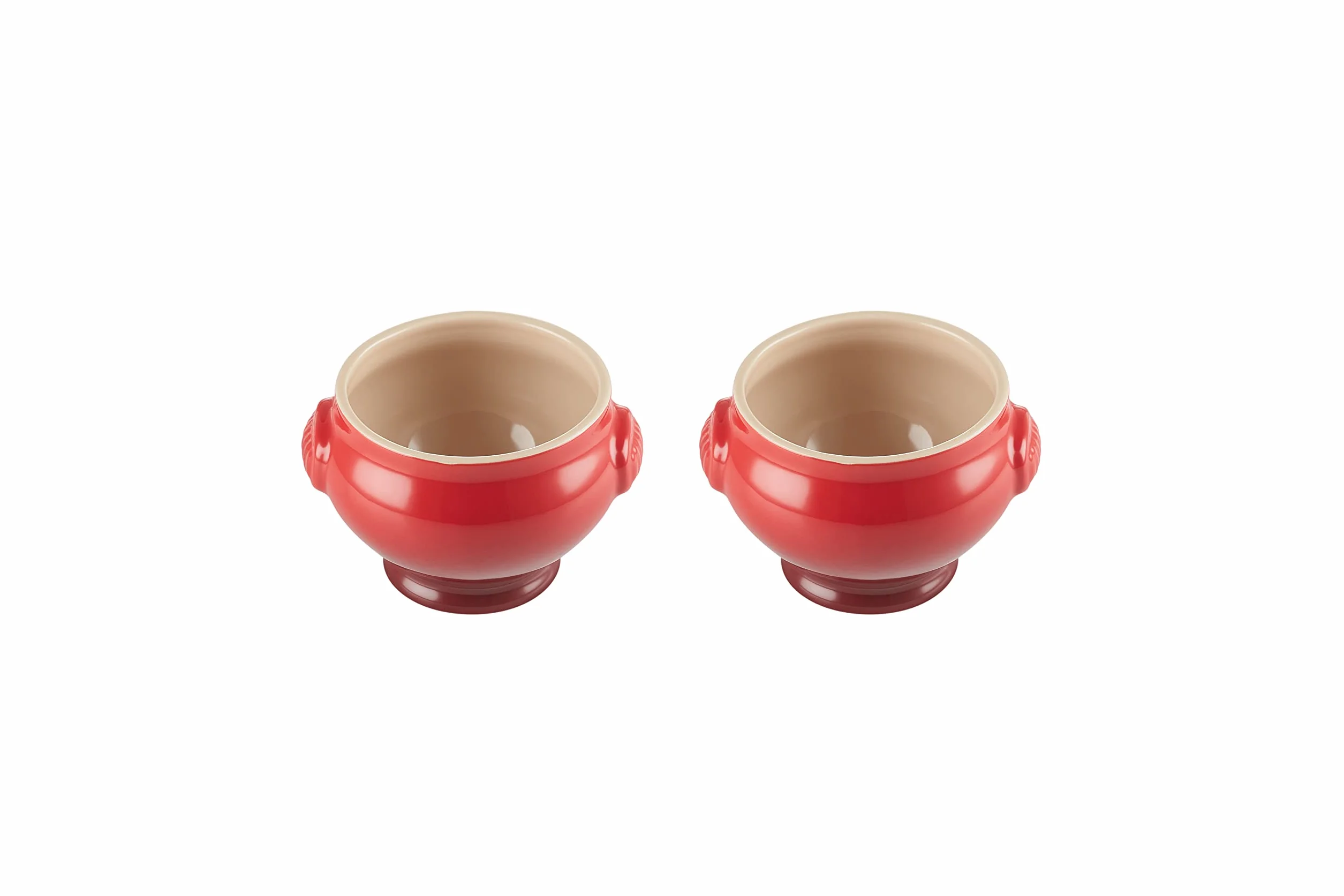 Le Creuset 91017511060000 zestaw 2 misek do zupy z kamionki 0,6 l, Cerise