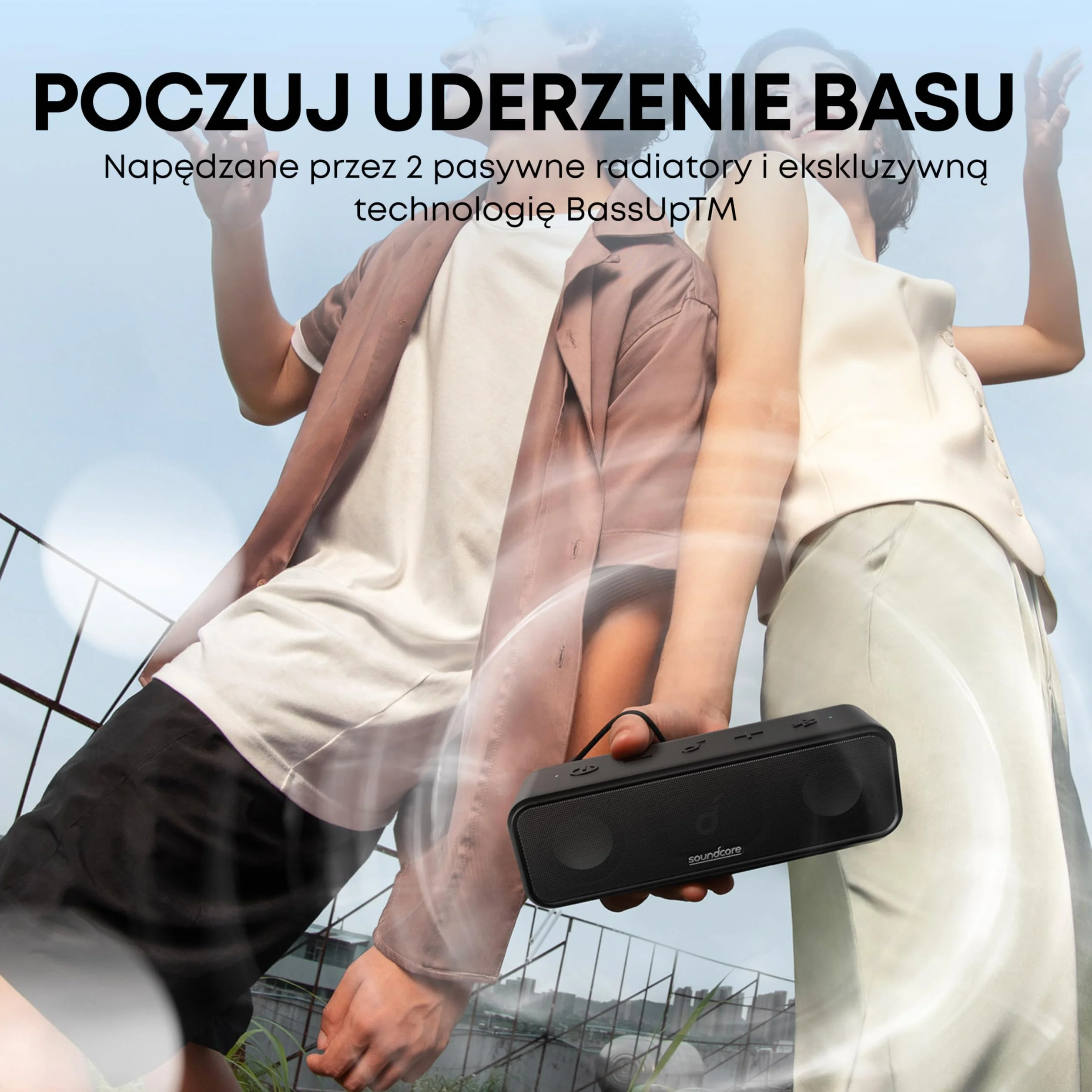 Soundcore 3 od Anker to głośnik Bluetooth ze stereo dźwiękiem, przetwornikami z czystą tytanową membraną, 24-godzinnym czasem odtwarzania, wodoodpornością IPX7 i technologią Bluetooth 5.0 (czarny)