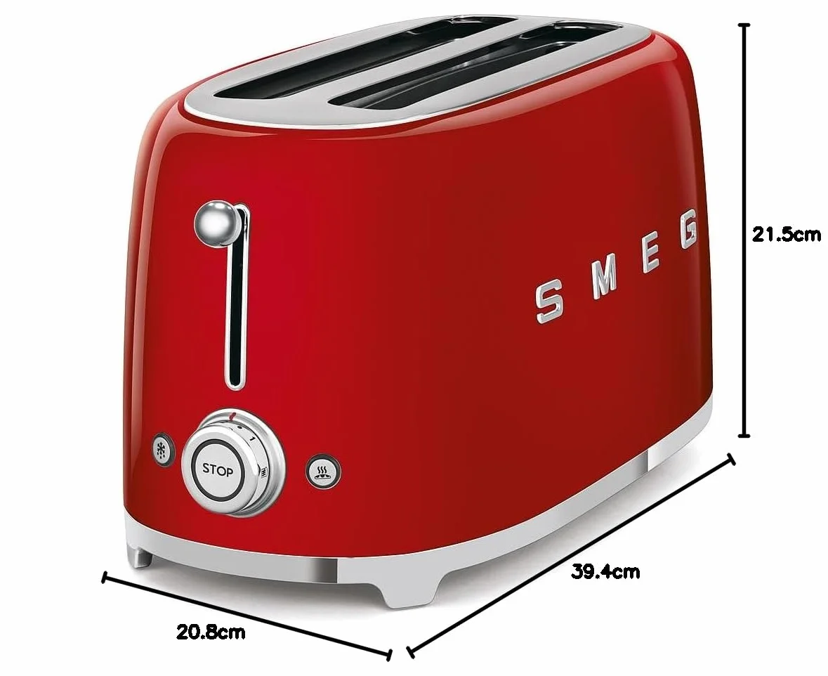 Smeg TSF02RDEU grille-pain 1500 W Rouge