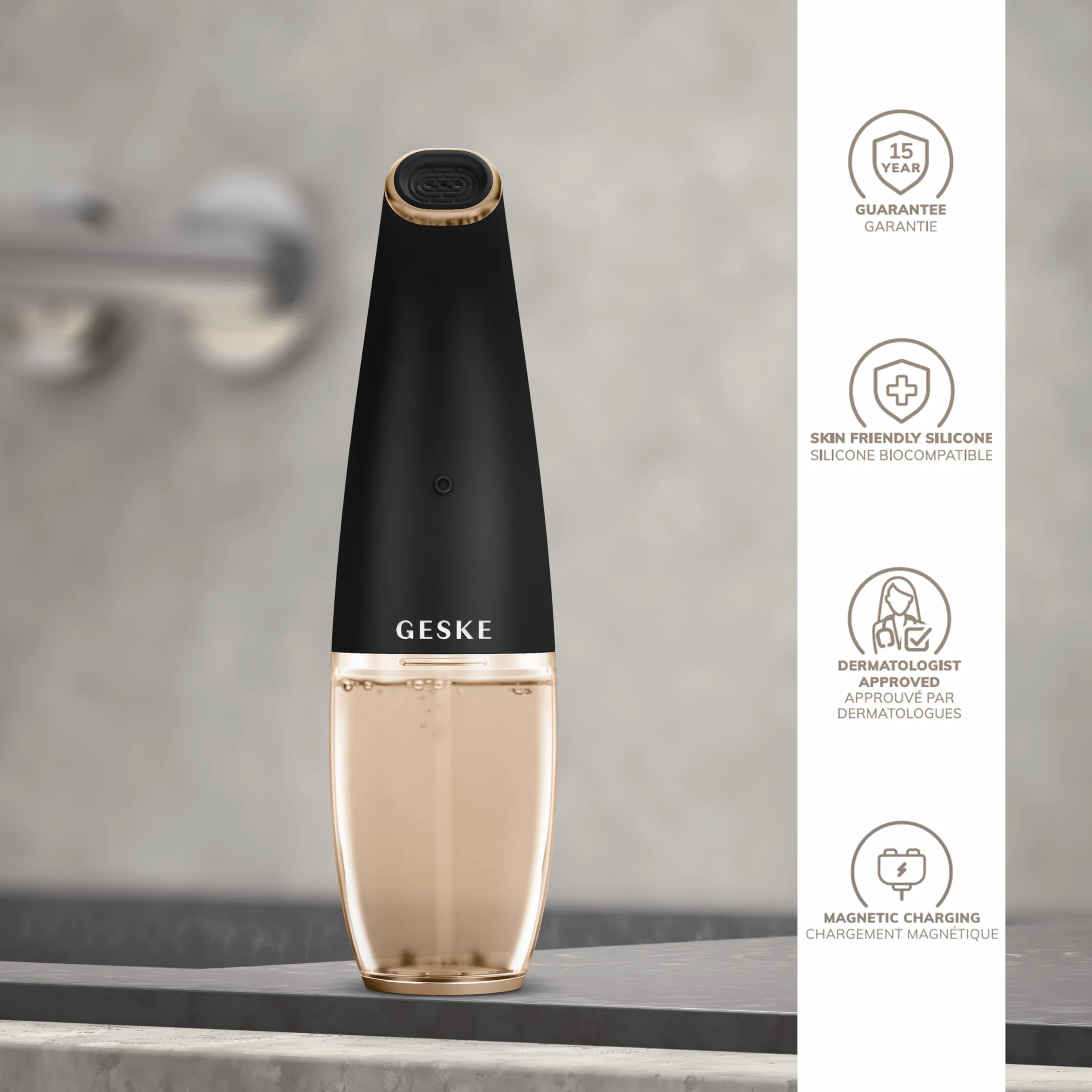 GESKE Aqua-Stream Face Cleanser | 8 in 1 | Głębokie oczyszczanie porów | Zapobieganie zanieczyszczeniom | Ekstrakcja zaskórników | Redukcja czerwonej i suchej skóry | Używaj z Aqua-Stream Solution