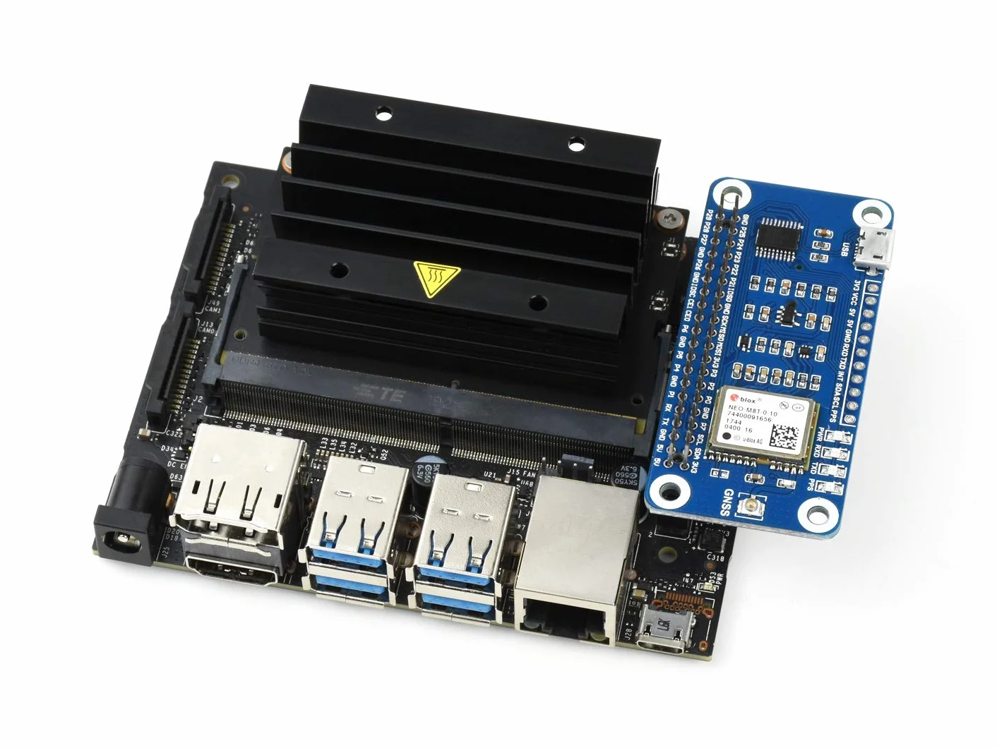 Waveshare NEO-M8T GNSS Timing HAT for Raspberry Pi Multi-Constellation Receiver Support Single-Satellite Timing Feature