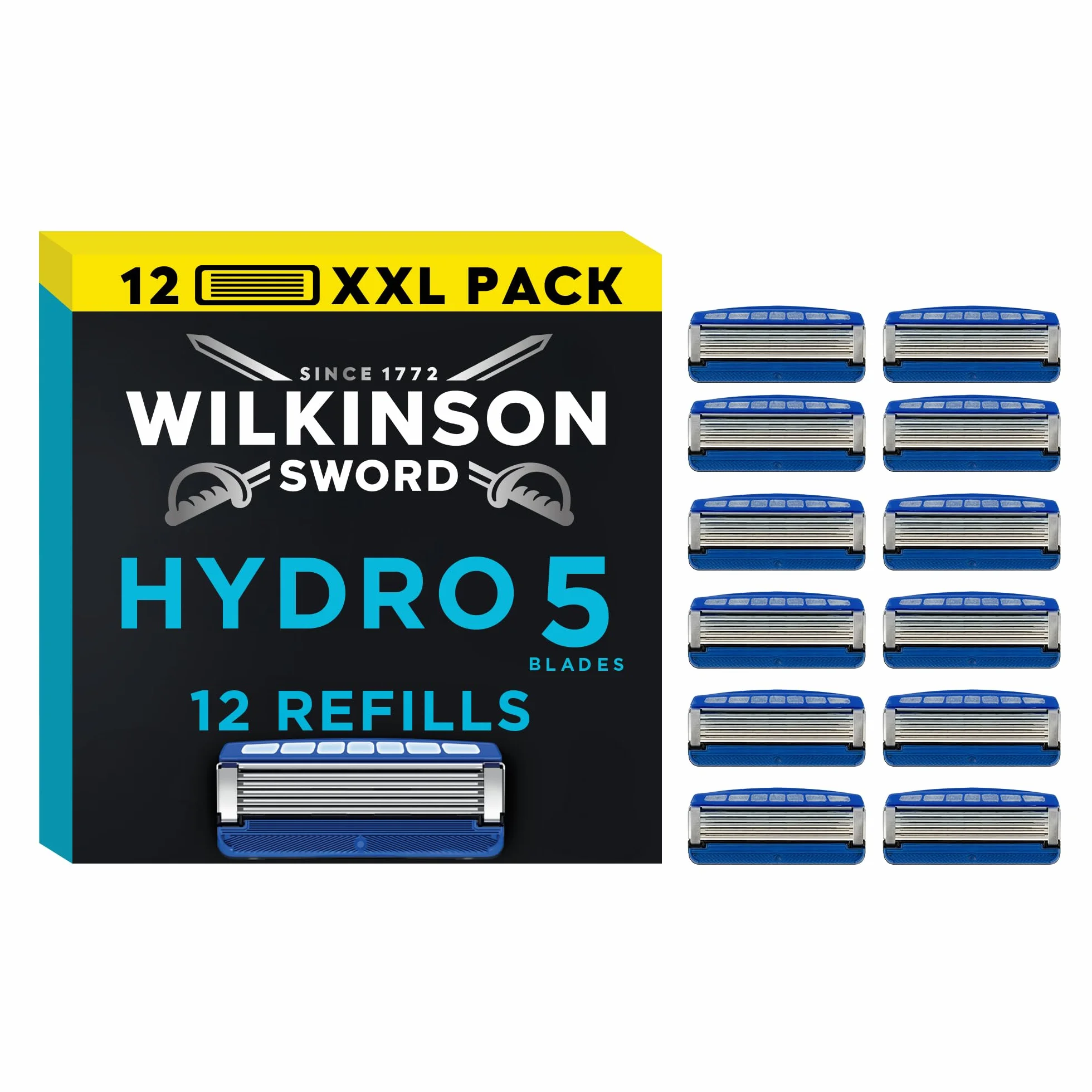 Wilkinson Sword Hydro 5 Skin Protect Regular ostrza do golenia dla mężczyzn, 10 + 2, 12 sztuk