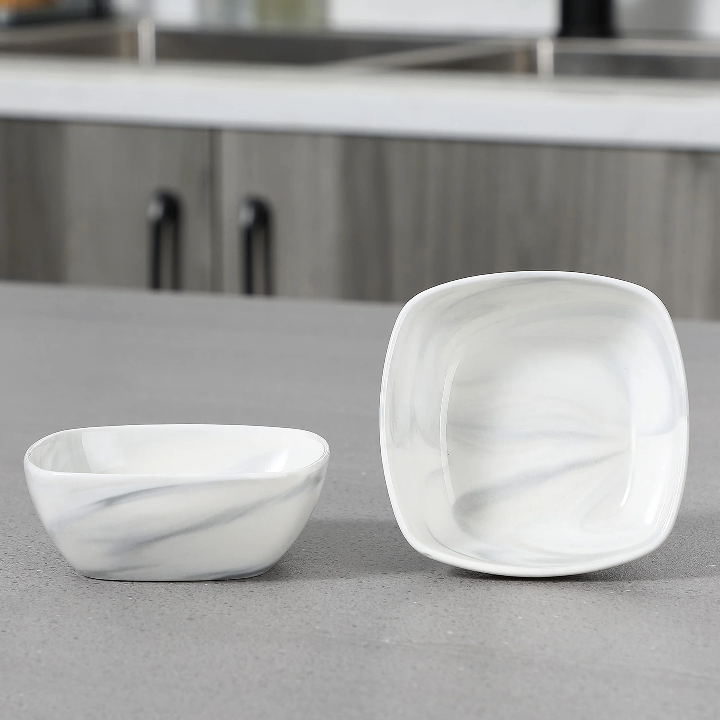 MALACASA Ramekins Ramekins zestaw 12 sztuk, 170 ml do porcelanowych sufletów Creme Brulee, Ramekins do pieczenia, maczania sosów, mini zestaw naczyń do zapiekanek, nadaje się do piekarnika, szary