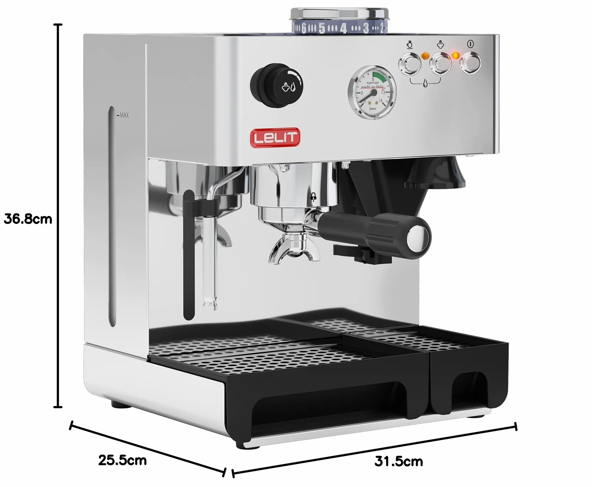 Lelit Anita Ekspres do Kawy Srebrny 1000W 230V