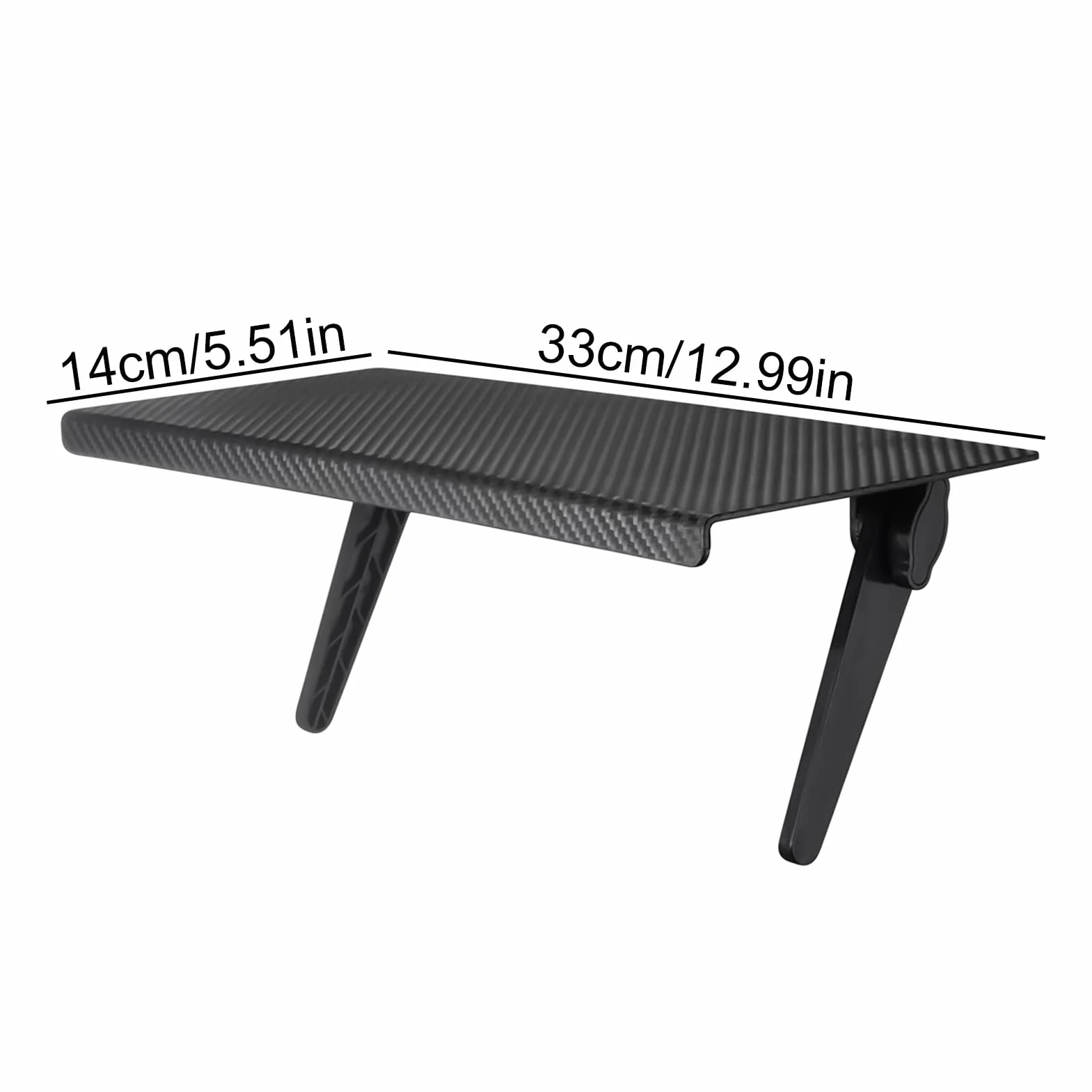 Regulowana półka na telewizor 33 cm czarny organizer na elektronikę