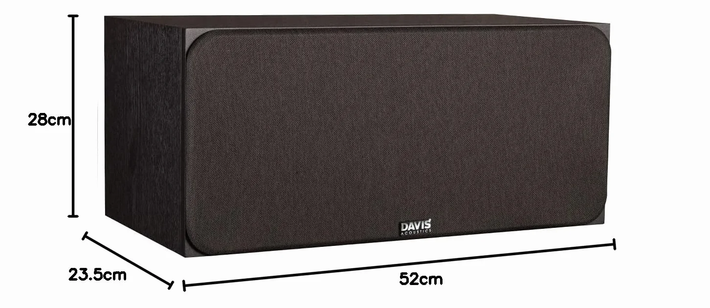 Davis Acoustics Ariane C2 Black (Black) - centralny 3-drożny/4 głośniki