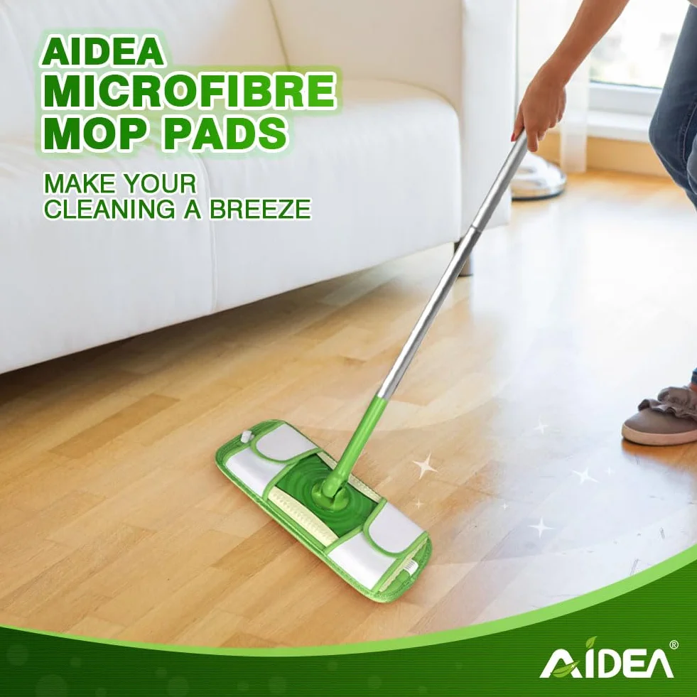 AIDEA Wkłady do mopa z mikrofibry kompatybilne z Flash Speedmop, nadające się do prania