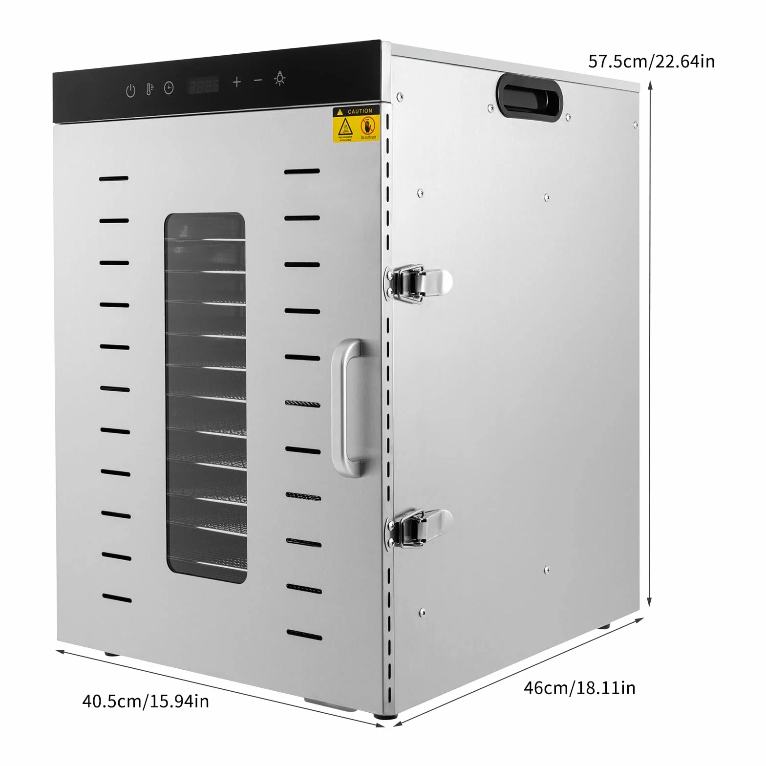 SS-16H SS-16H suszarka do owoców, 1500 W, 16 tac, suszarka do żywności, stal nierdzewna, kontrola temperatury i timer