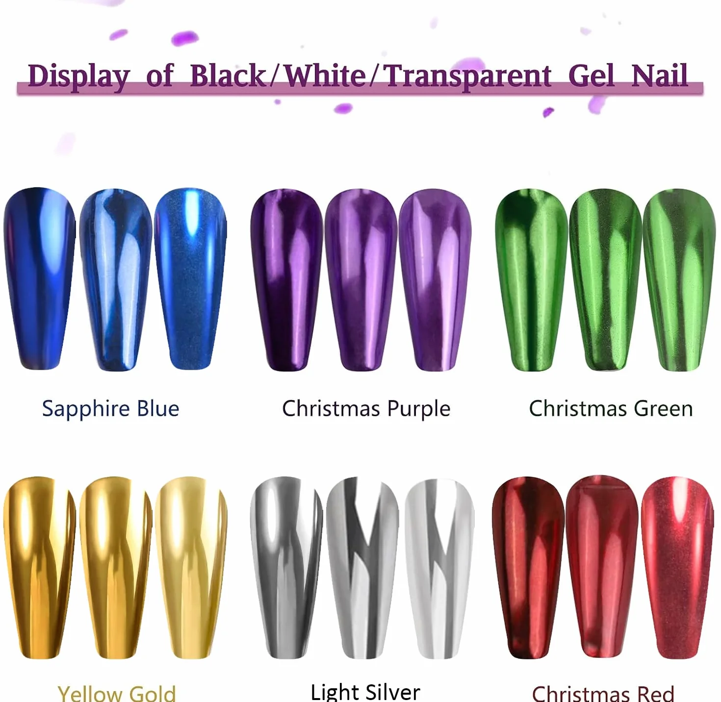 Chrome Nail Powder 6 Colors