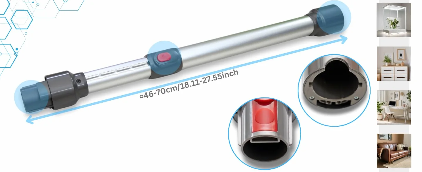 Svoyon Drążek teleskopowy 46-70 cm kompatybilny z Dyson V15 V11 V10 V8 V7