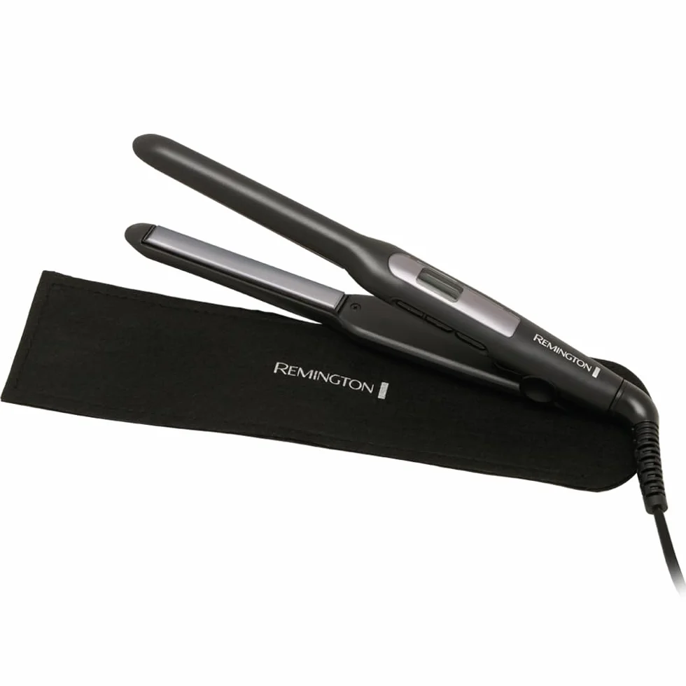 Remington Prostownica do włosów Pro-Ceramic Extra Slim do krótkich włosów, brody i fryzur typu pixie (ruchome płytki, zaawansowana powłoka ceramiczna, 9 ustawień 150-230°C, szybkie nagrzewanie) S5515