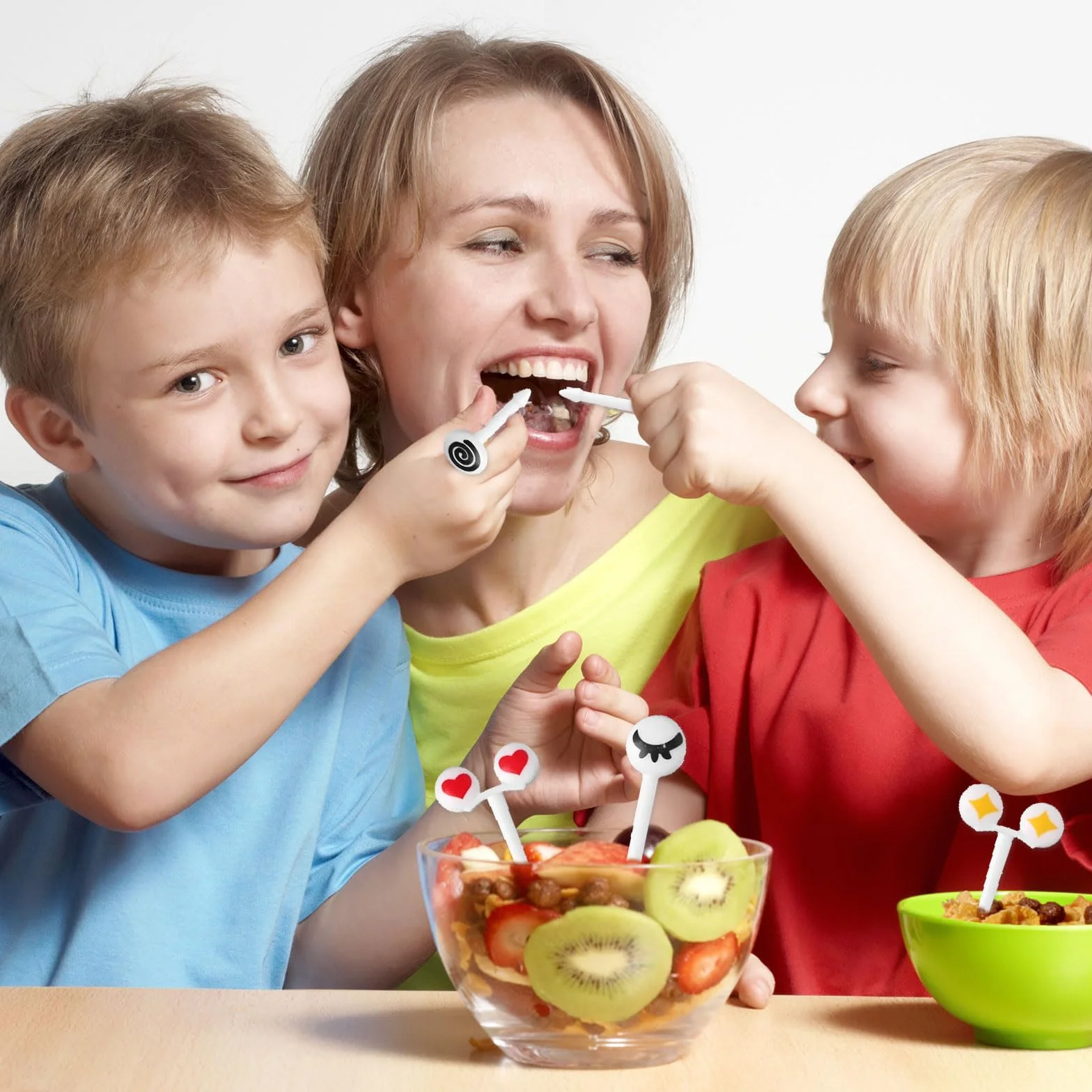 Widelce do owoców mini kreskówkowe Bento 100 szt.