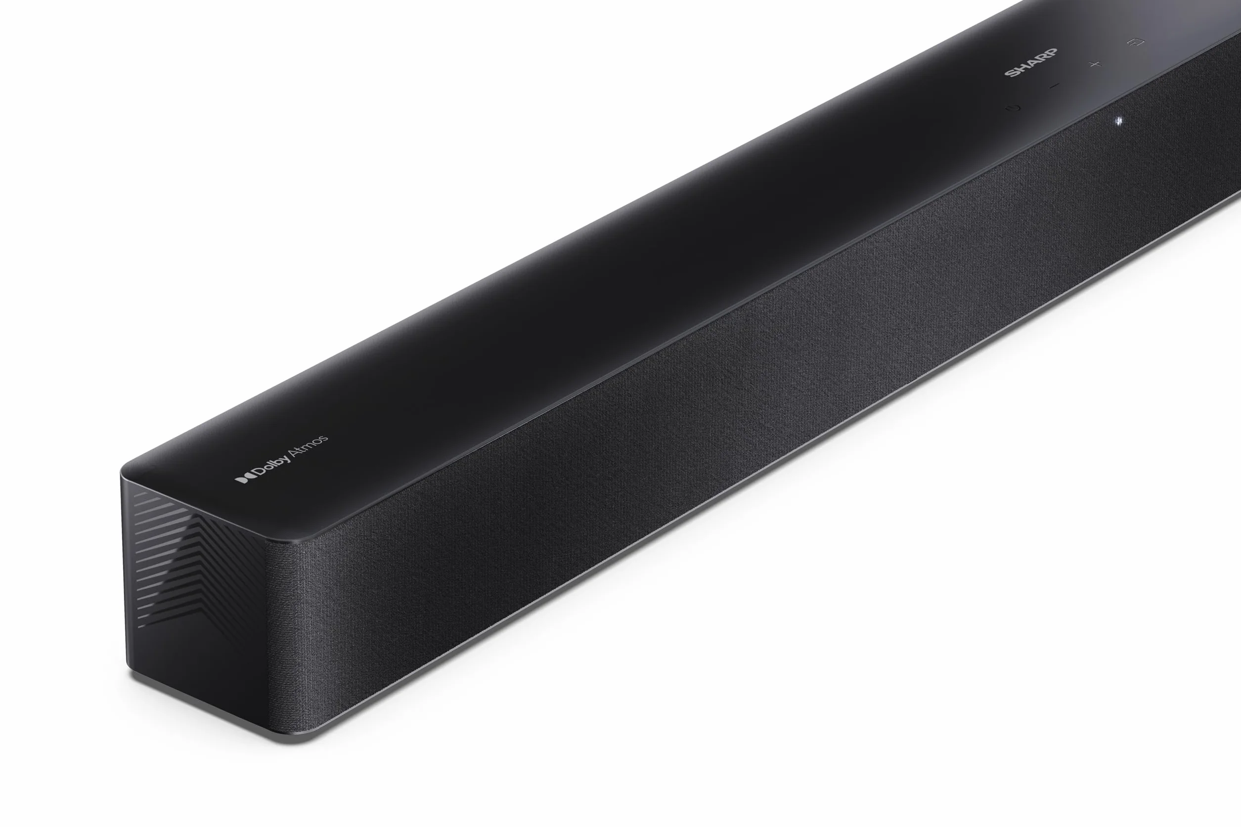 SHARP HT-SBW310 2.1-kanałowy ultracienki bezprzewodowy subwoofer, ROKU Ready, maks. moc 330 W – Dolby Atmos, DTS Virtual:X, HDMI eARC, Bluetooth 5.3, odtwarzanie przez USB, montaż na ścianie – czarny