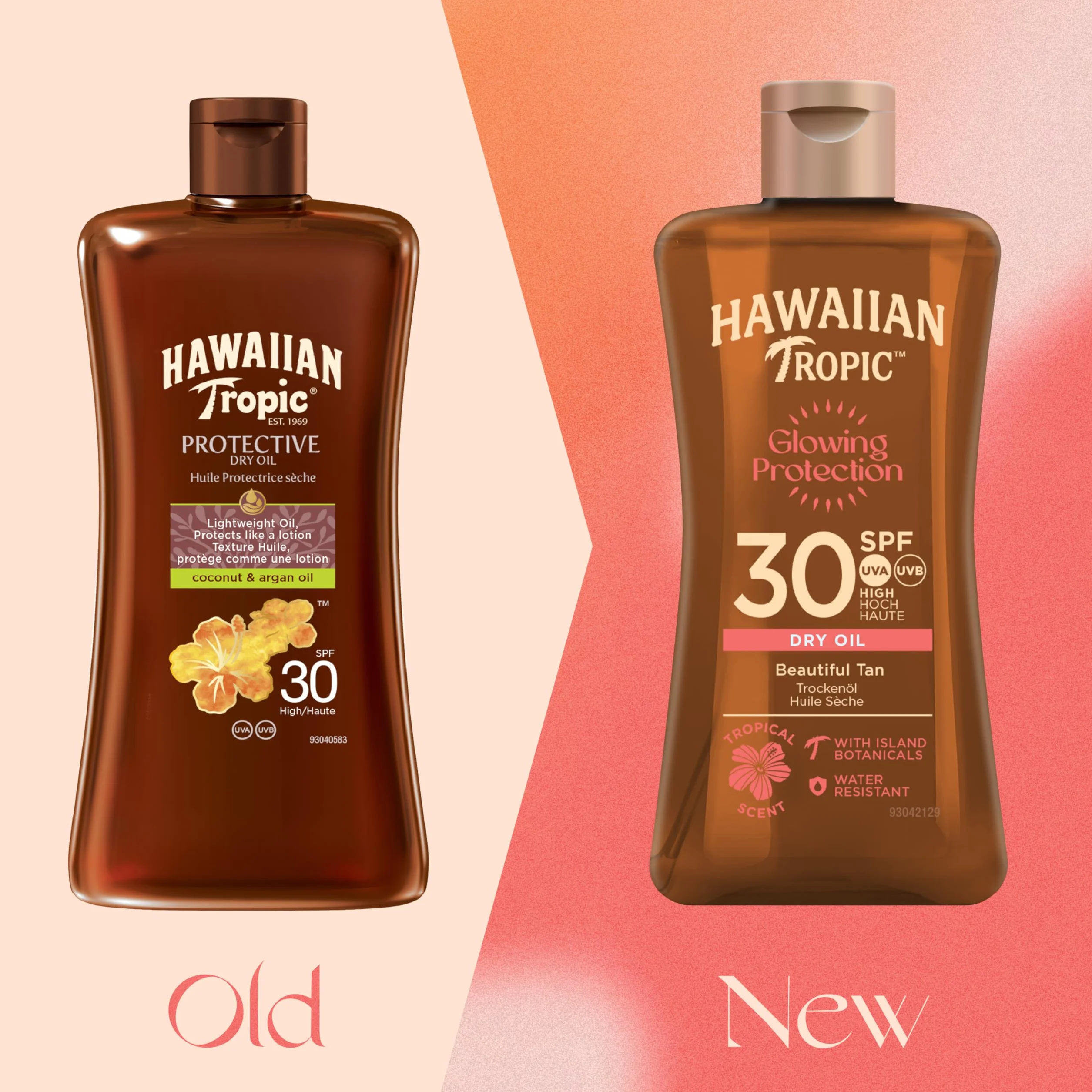 Hawaiian Tropic - Olejek do opalania SPF 30 - Suchy olej w sprayu - Zapach kokosowy - 100 ml