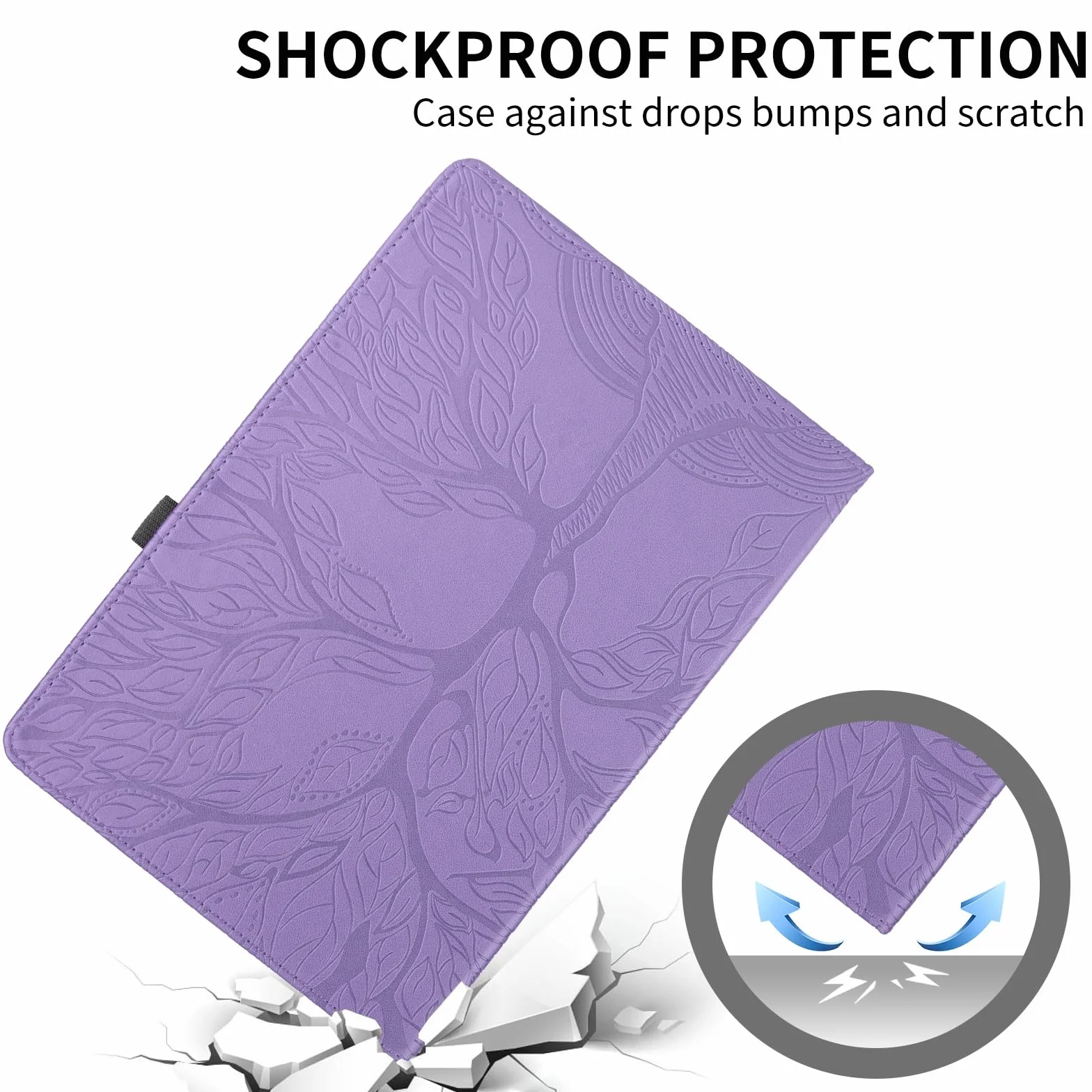 Kompatybilny Z Etui Na Tablet Lenovo Tab P11 Pro 11.2" 2nd Gen 2022 (TB-138FC/TB-132FU) Podstawka Obrotowa O 360 Stopni Składane Etui Na Tablet Wytłaczana Obudowa Tree Of Life(Mor)