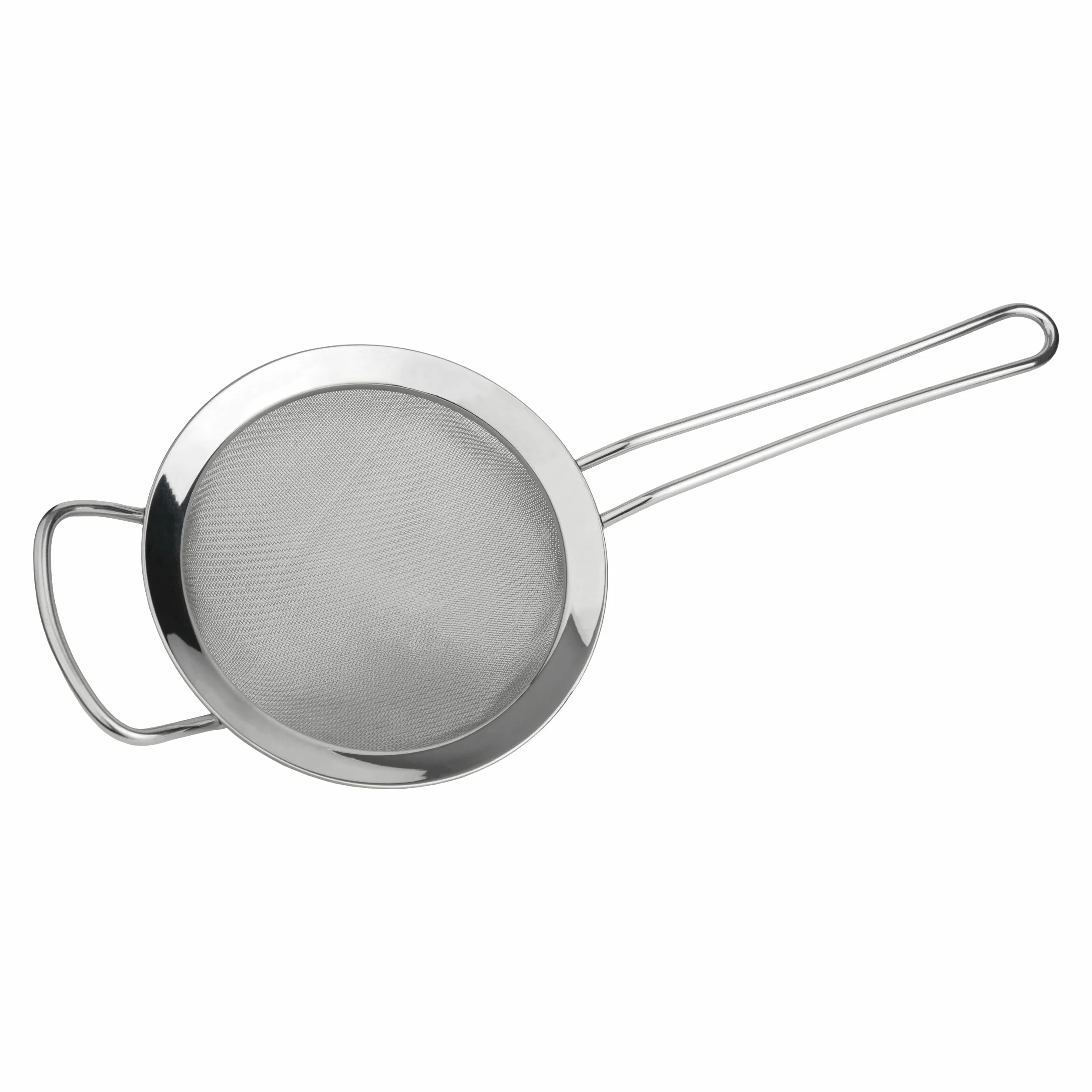 Grunwerg Drobne sitko z polerowaną krawędzią i uchwytem, srebrne, 6 cali, średnica 15 cm