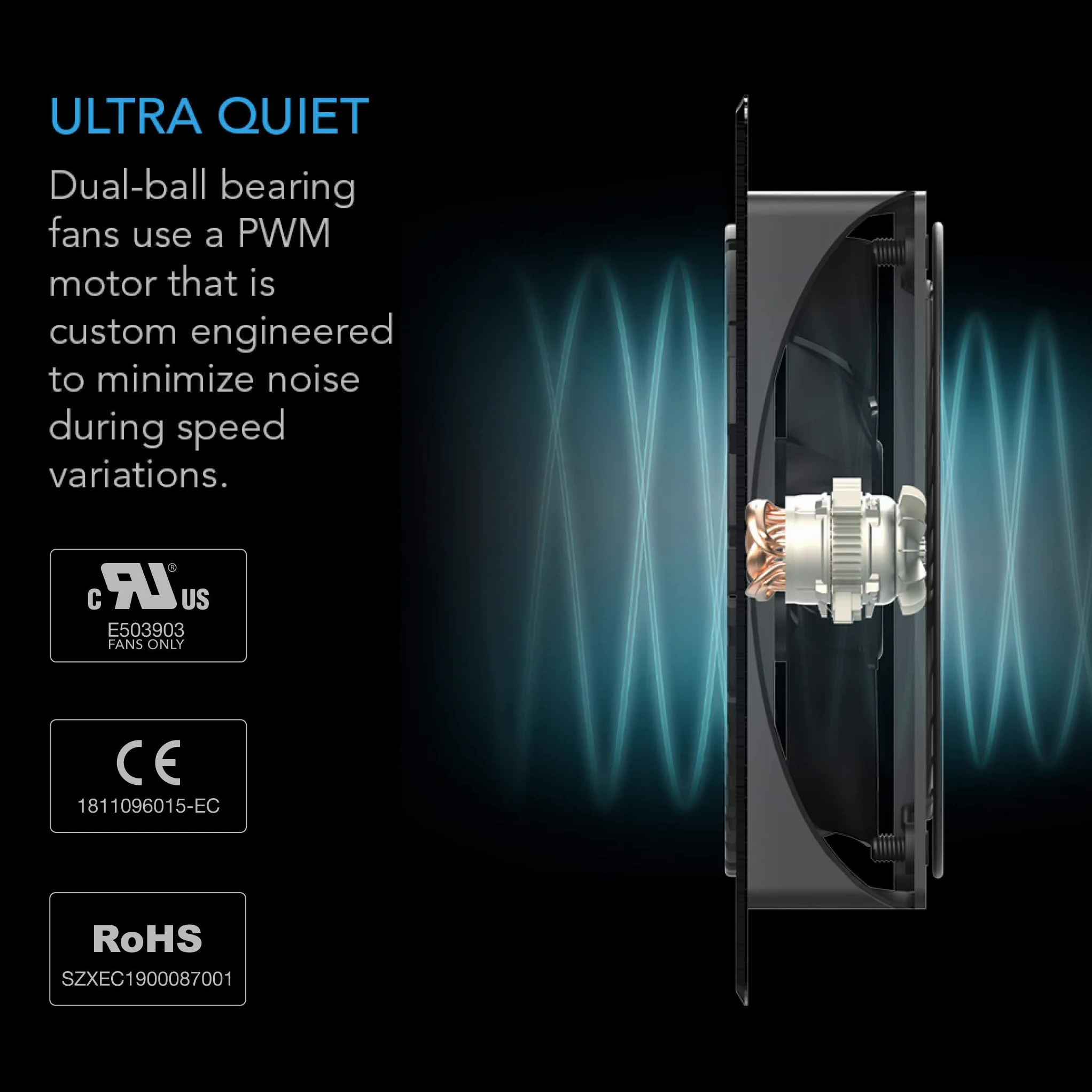 AC Infinity AIRPLATE T3 cichy wentylator chłodzący z termostatem do szaf AV