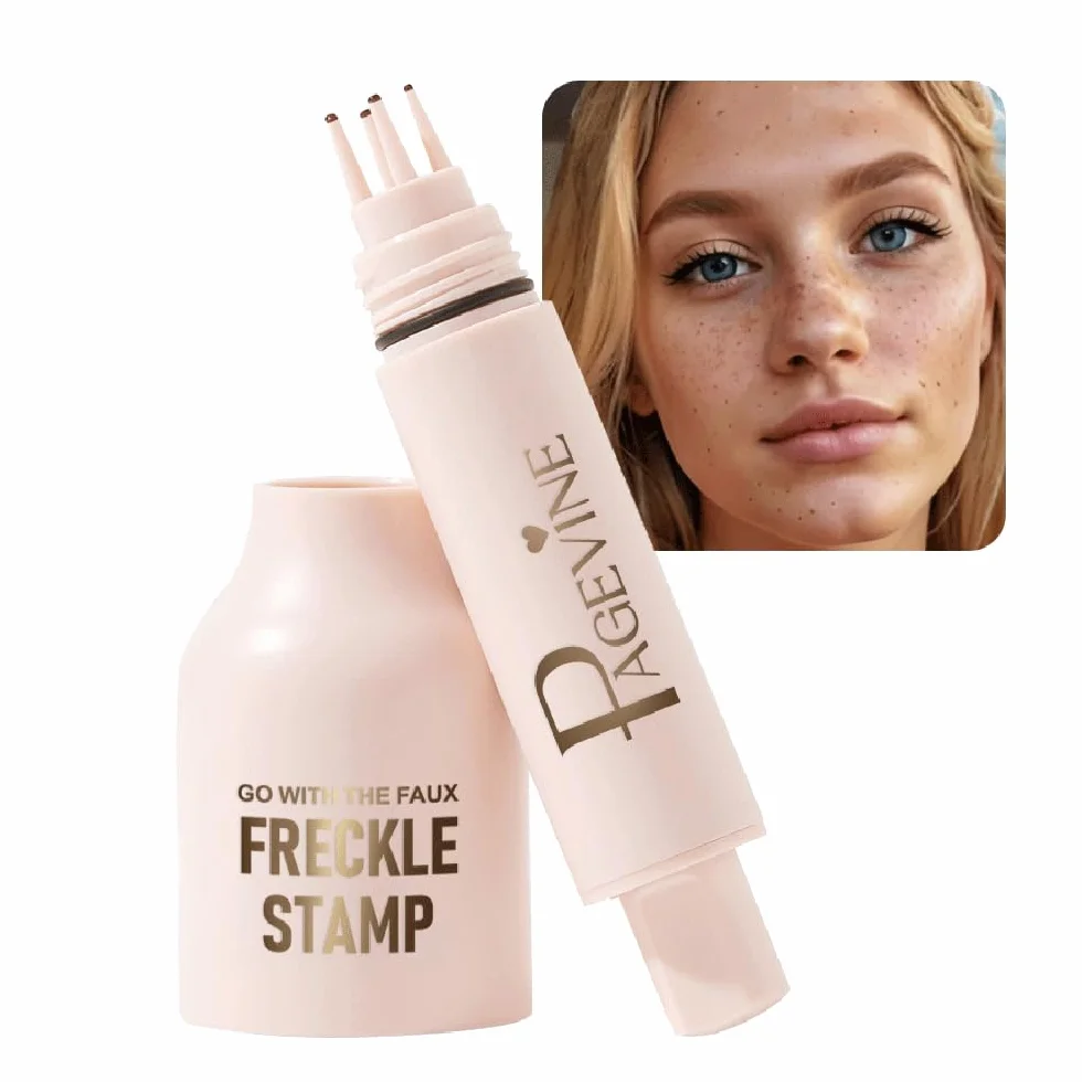 Stempel Piegów – Naturalny, realistyczny pisak do makijażu z piegami z miękkimi kropkami dla bezproblemowego wyglądu muśniętego słońcem, Liquid Freckle Pen (# 02)