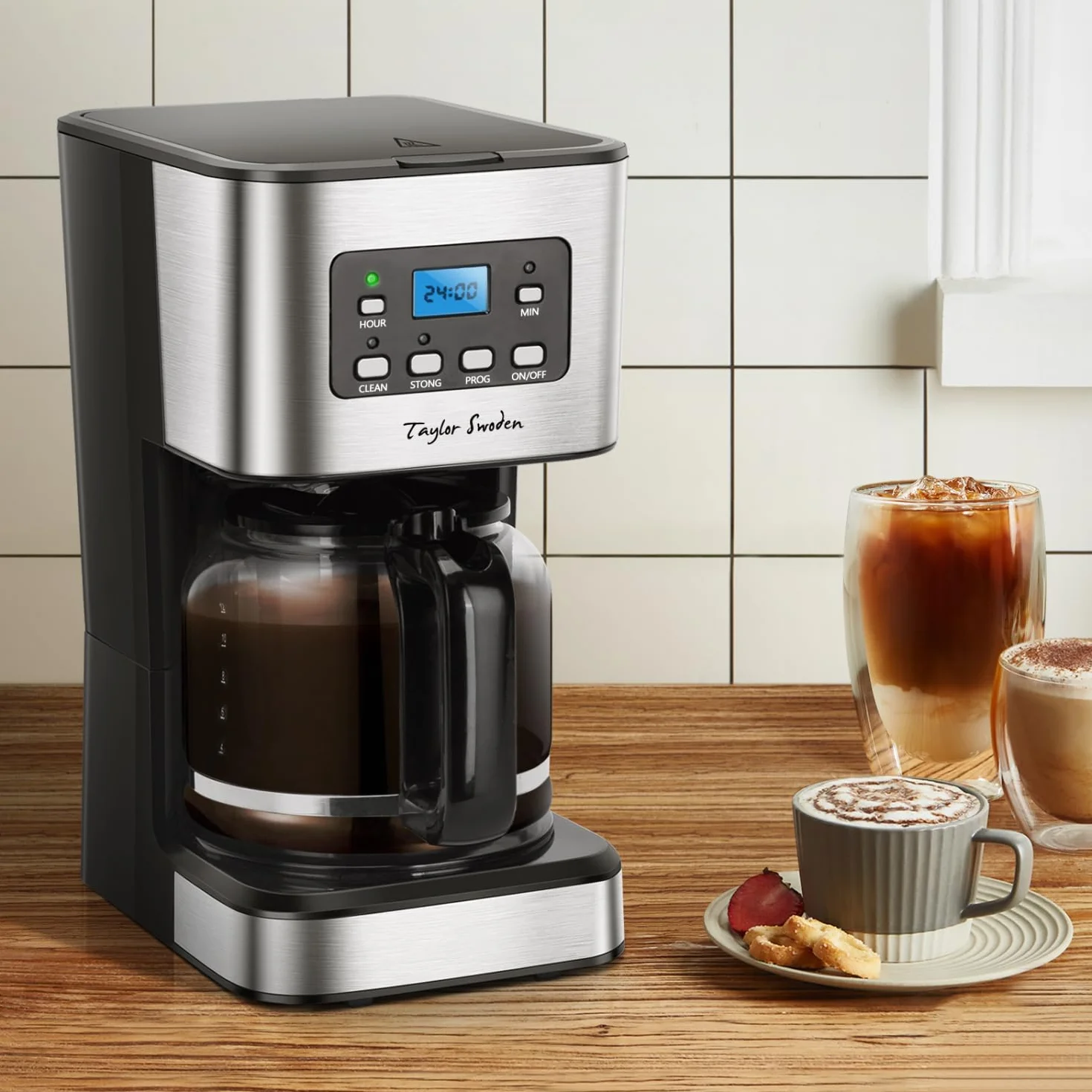 Taylor Swoden Darcy 950 W ekspres do kawy z timerem 1,5 l 12 filiżanek czarny