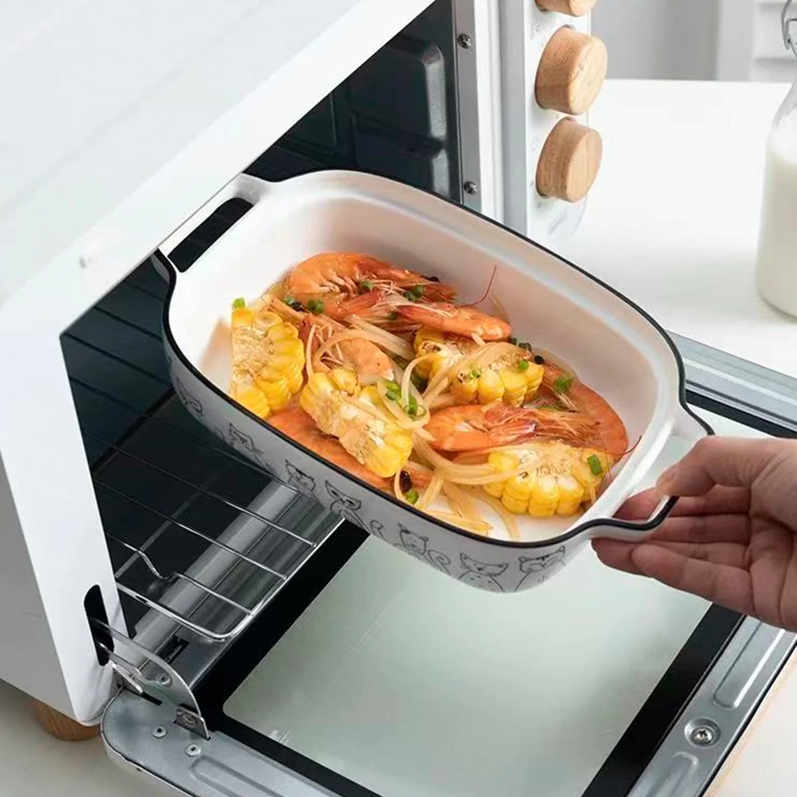 Naczynie do zapiekanek z pokrywką, prostokątne naczynie do zapiekanek z ceramiki, małe naczynia do zapiekanek z ceramiki, forma do lasagne piekarnika do chleba, lasagne, tiramisu i zapiekanki
