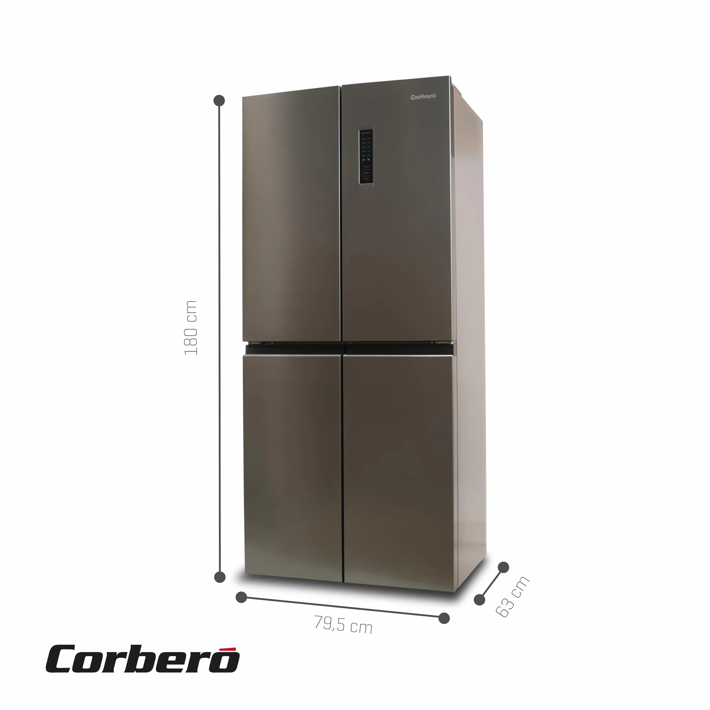 Lodówka 4-drzwiowa 362 l Inox No Frost Inwerterowy Fresh Box Crisper&Fresh Box Convertible