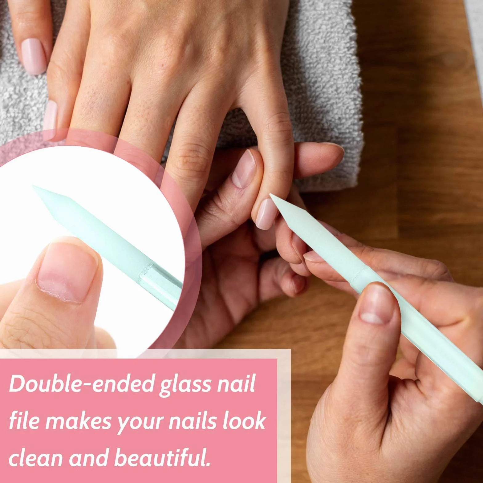 Giantree 4 szt. popychacz do skórek szklanych, podwójny drążek do manicure, profesjonalny precyzyjny przyrząd do usuwania skórek, do pielęgnacji naturalnych paznokci i skórek, 4 szt
