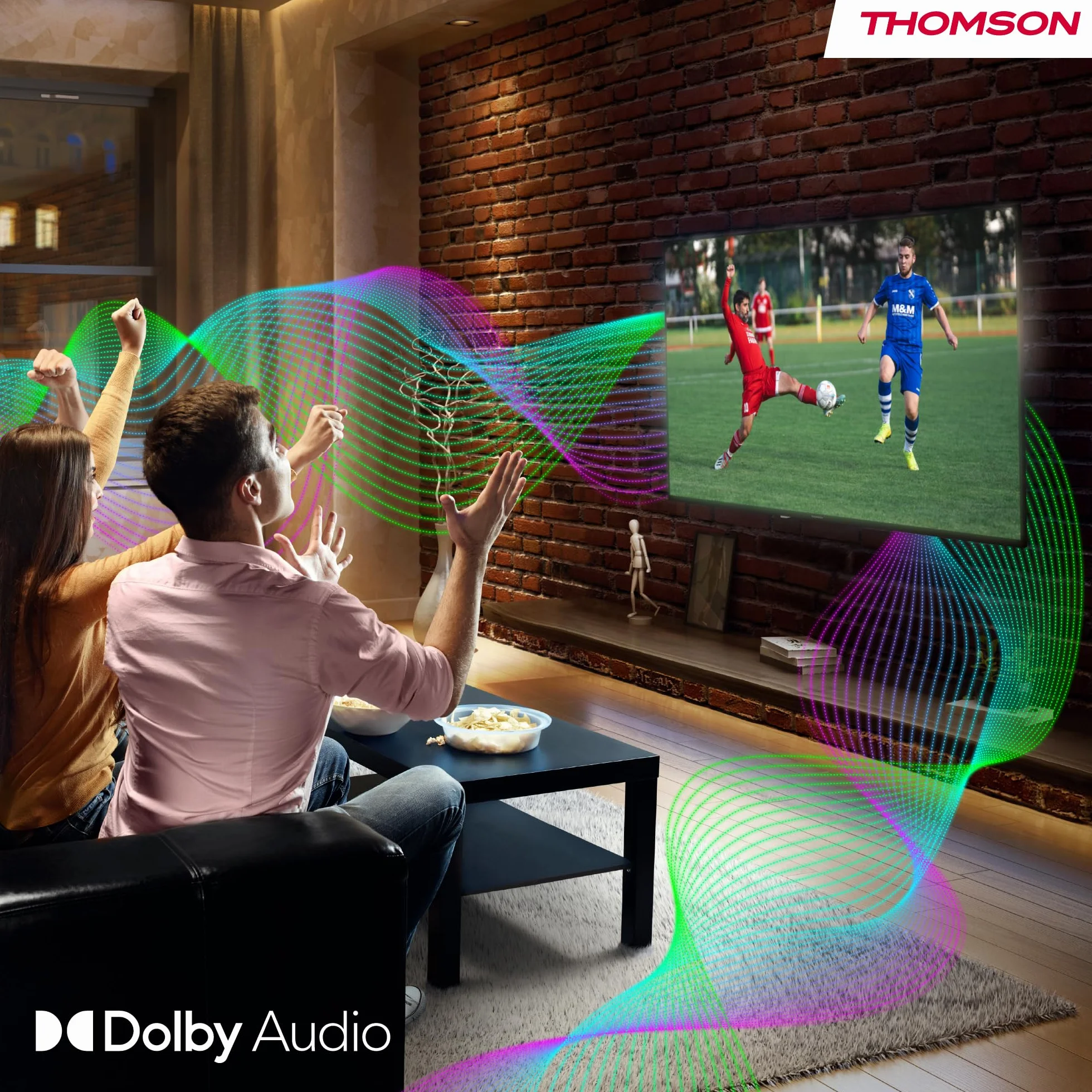 Thomson Telewizor 32 Cale (81 cm) HD Easy TV, Telewizor LED (Non-Smart), Potrójny Tuner (DVB-T/T2/C/S/S2), Dolby Audio, Tryb Hotelowy, Odtwarzacz Multimedialny, Podświetlany Pilot, 3x HDMI - 32HD2S13