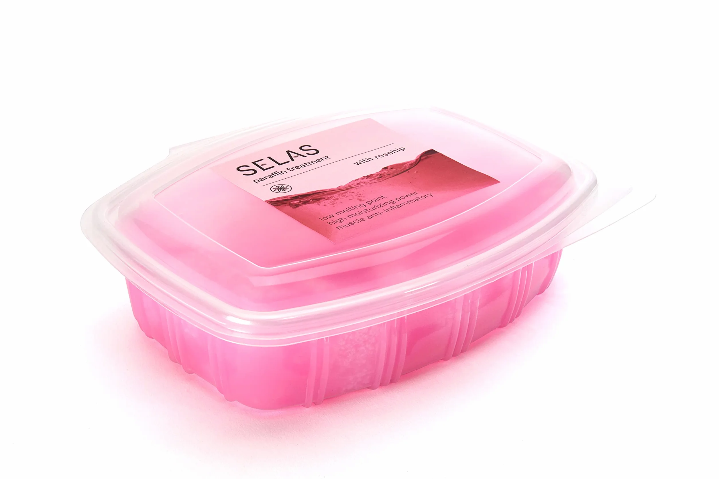 Parafina z dzikiej róży 1.300 ml (980 g) Selas. Do zabiegów leczniczych i estetycznych na dłonie i stopy. Parafina kosmetyczna, do kapieli, zabieg parafinowy, regenerujaca, nawilzajaca, medyczna