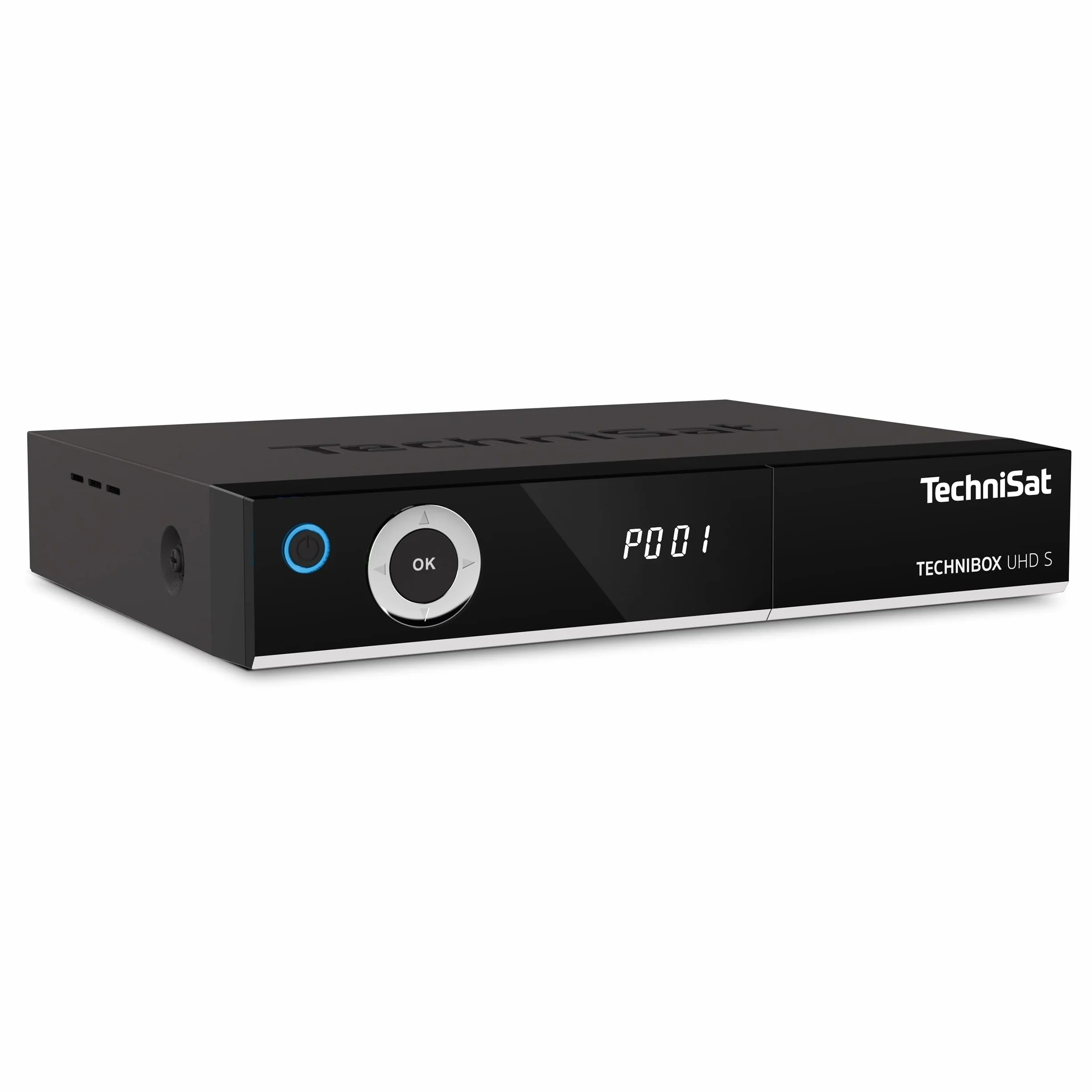 TechniSat TECHNIBOX UHD S - Odbiornik 4K Sat z podwójnym tunerem (DVB-S / DVB-S2, sterowanie głosowe Alexa, Smart TV, sterowanie aplikacją, funkcja nagrywania PVR, WLAN, LAN, CI +, USB 3.0) czarny