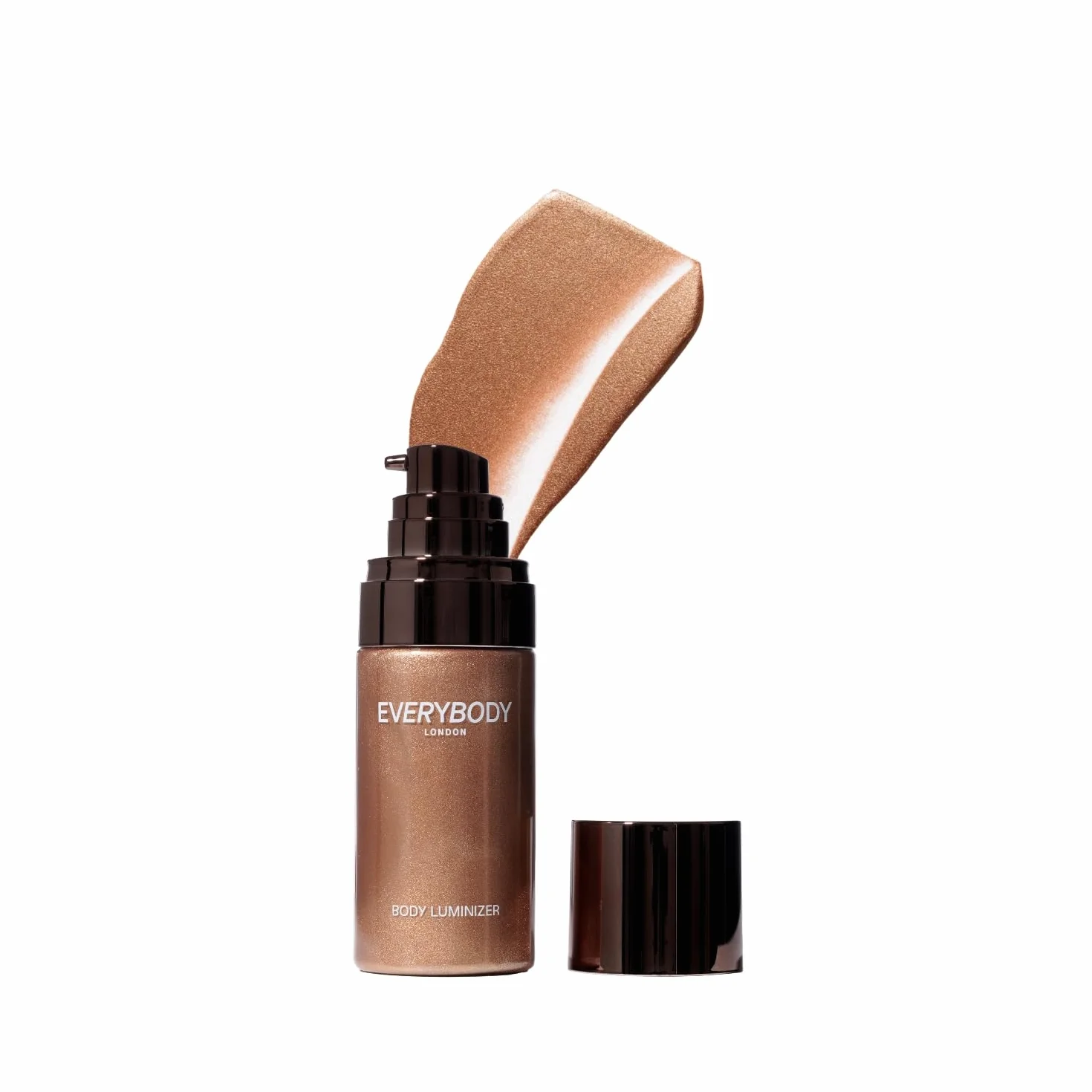 EVERYBODY LONDON Płynny rozświetlacz do ciała, Body Luminizer, satynowe wykończenie, złocisty glow, efekt promiennej skóry, 50ml (Copper)