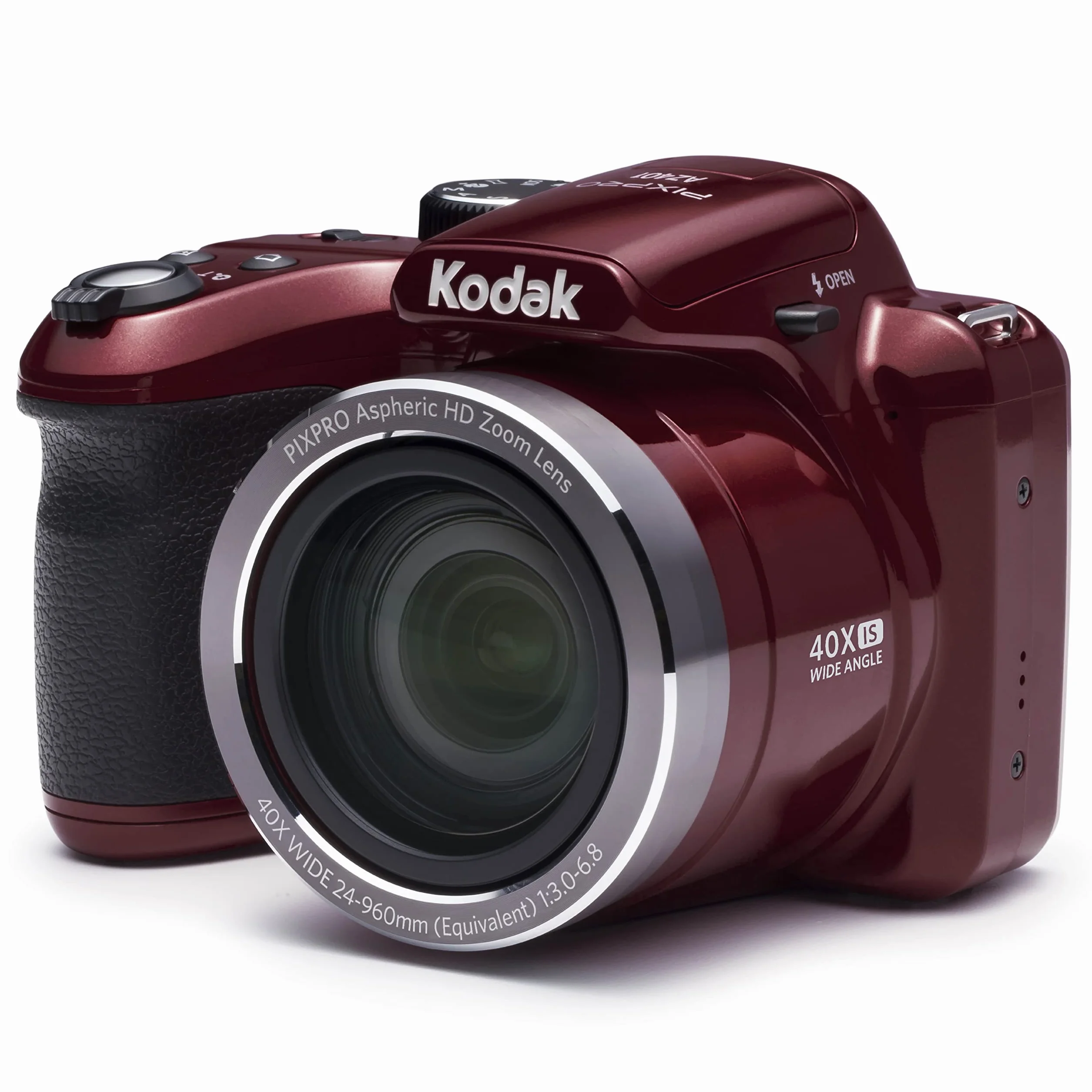 Kodak AZ401 Aparat Mostkowy Astro Zoom 2,3 Cala, Czerwony, 16 MP
