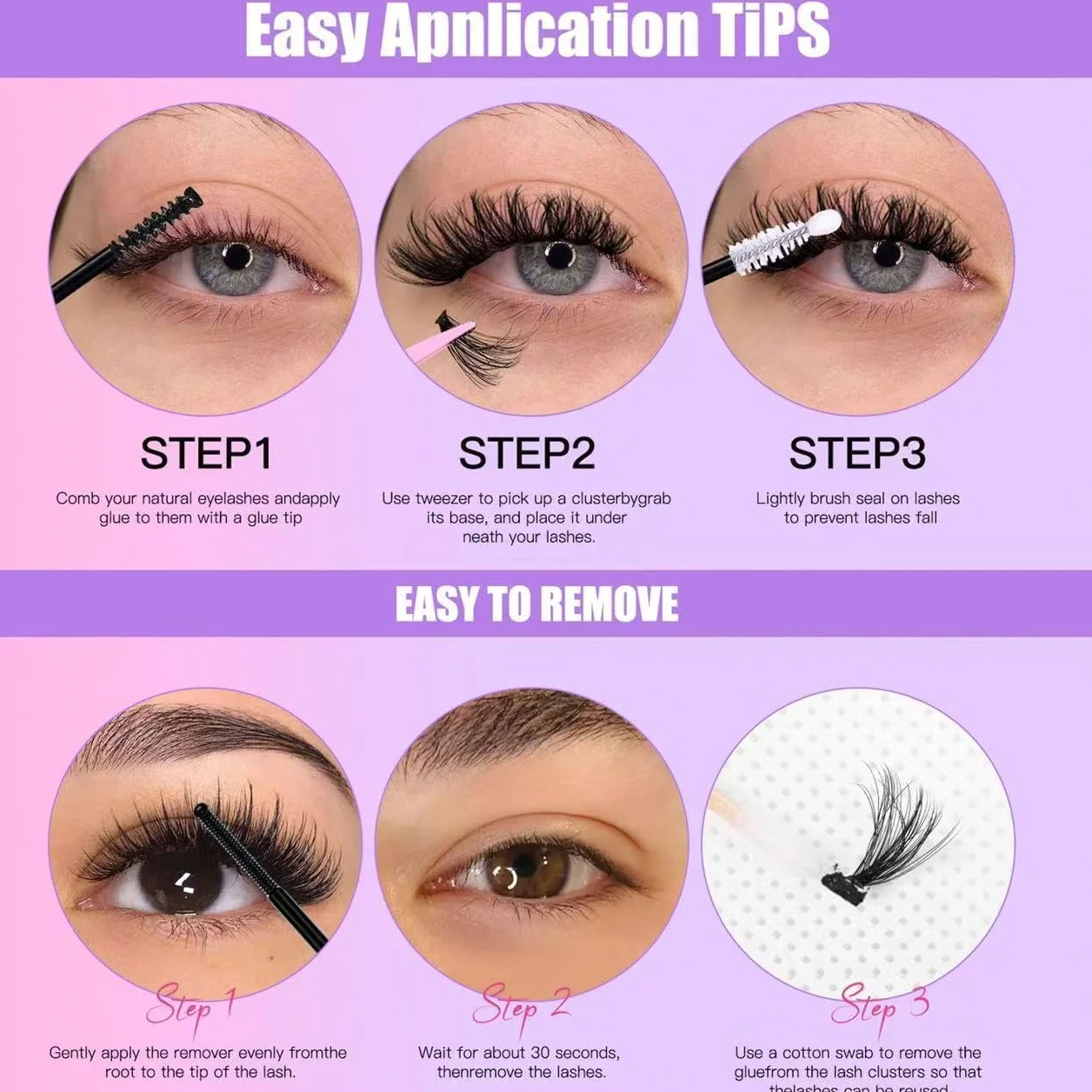 Cluster Lashes 560 szt. grubych pojedynczych rzęs Wispy Lash Clusters 8-16 mm rosyjskie D Curl Lashes Indywidualne Klaster Puszyste Pojedyncze Naturalne rzęsy Wielokrotnego użytku Przedłużanie rzęs w