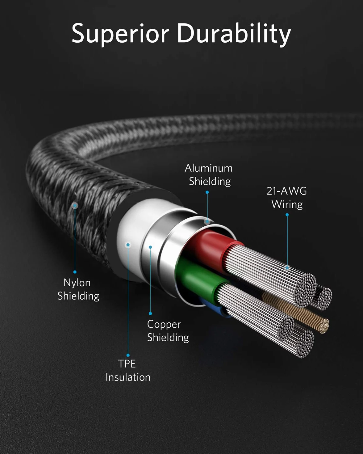 Anker USB C auf Lightning Kabel, New Nylon USB-C auf Lightning Ladekabel, 0.9 Meter lang, MFi-Zertifiziert, für iPhone 16/15 Pro/14/13/12 /AirPods Pro, Unterstützt Power Delivery