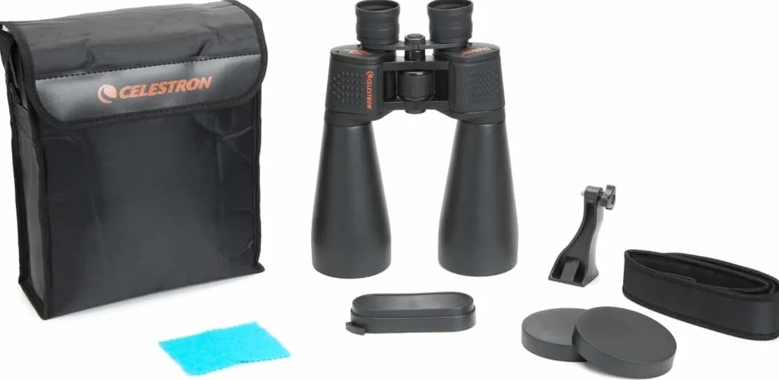 Celestron 71009 SkyMaster - Lornetka Celestron 71009 SkyMaster 15x70mm z pryzmatem w ukladzie porro, soczewkami pokrytymi wielowarstwowa powloka i szklem pryzmatycznym BaK-4, czarna