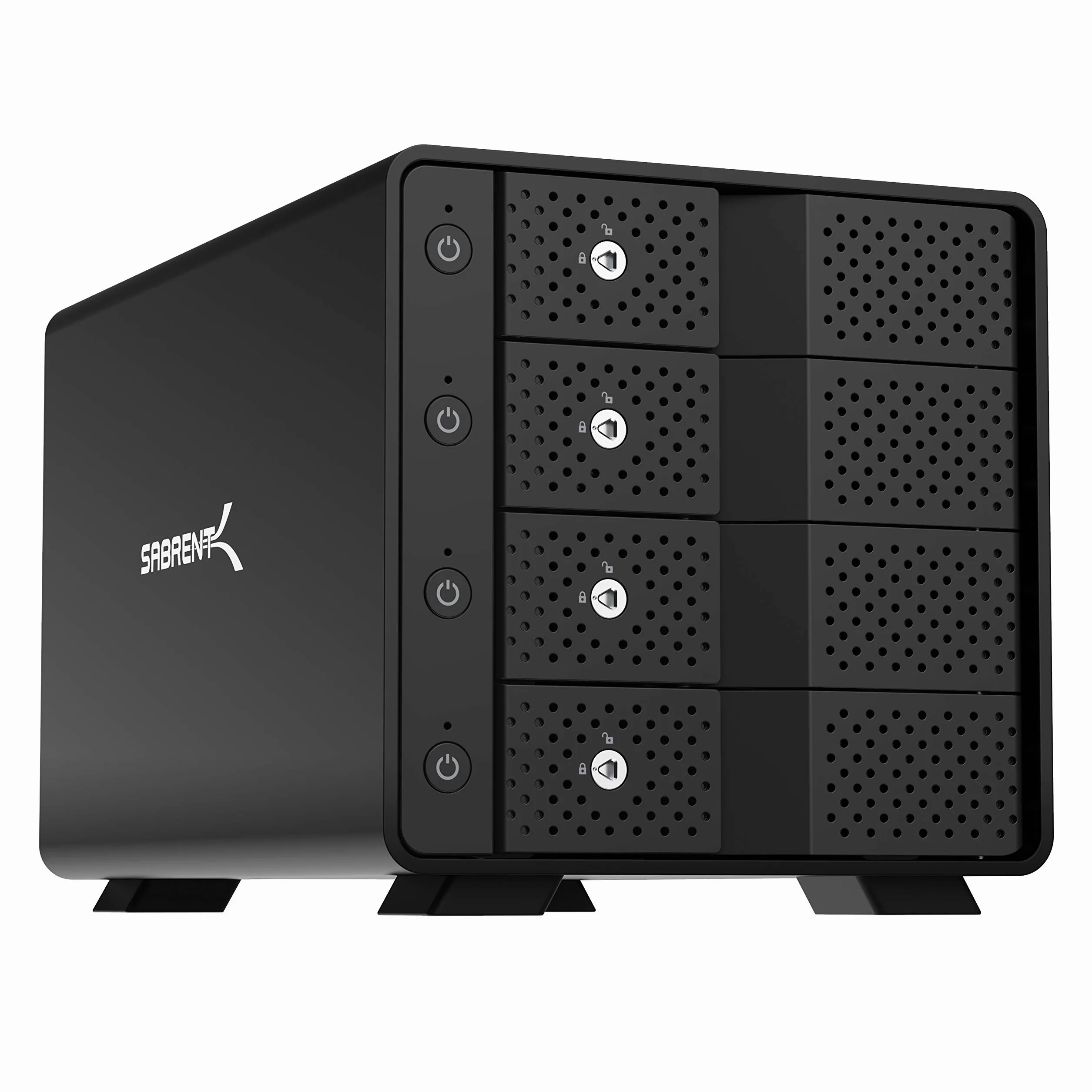 SABRENT 4-wnękowa stacja dokująca do dysku twardego, SSD HDD 2.5 3,5-calowa stacja dokująca SATA, zewnętrzna obudowa SSD, klonowanie offline, przełączniki ON/OFF, bez narzędzi, kable USB typu A i C w