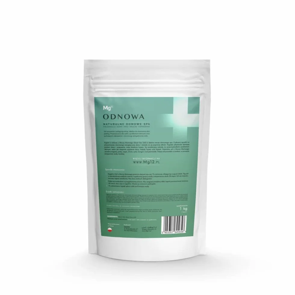 Sól z Morza Martwego Mg12 Odnowa, relaks i regeneracja, 1kg