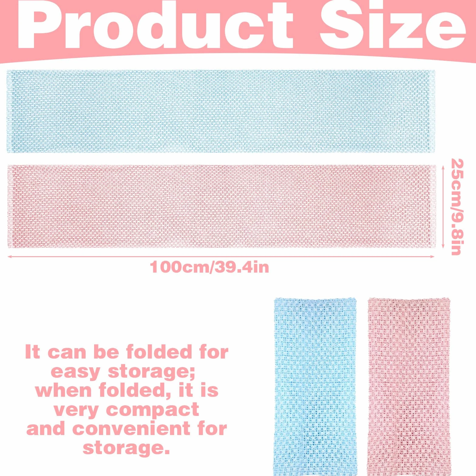 Długie ręczniki kąpielowe do peelingu 100 x 25 cm nylonowa ściereczka do mycia pleców