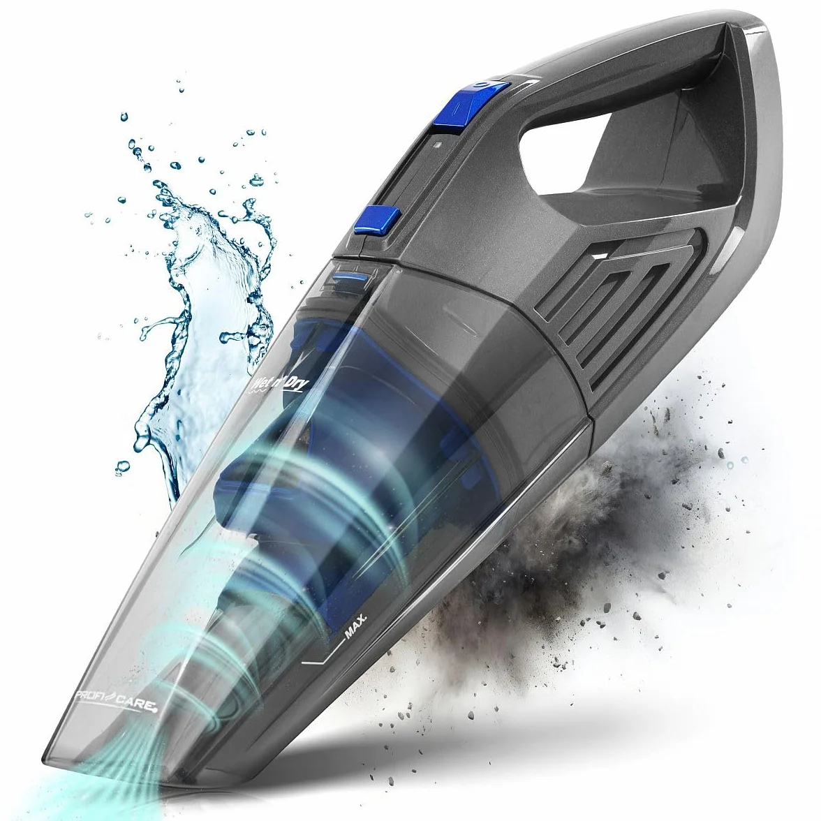 Proficare Wet N' Dry Odkurzacz Ręczny 2640W 14.8V Niebieski